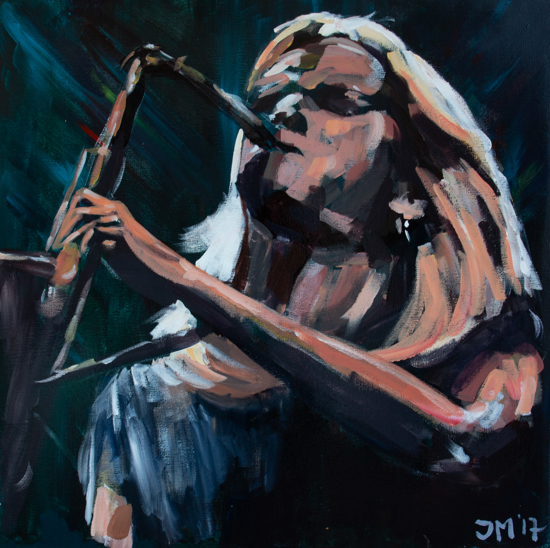 Candy Dulfer. Acryl. 50x50