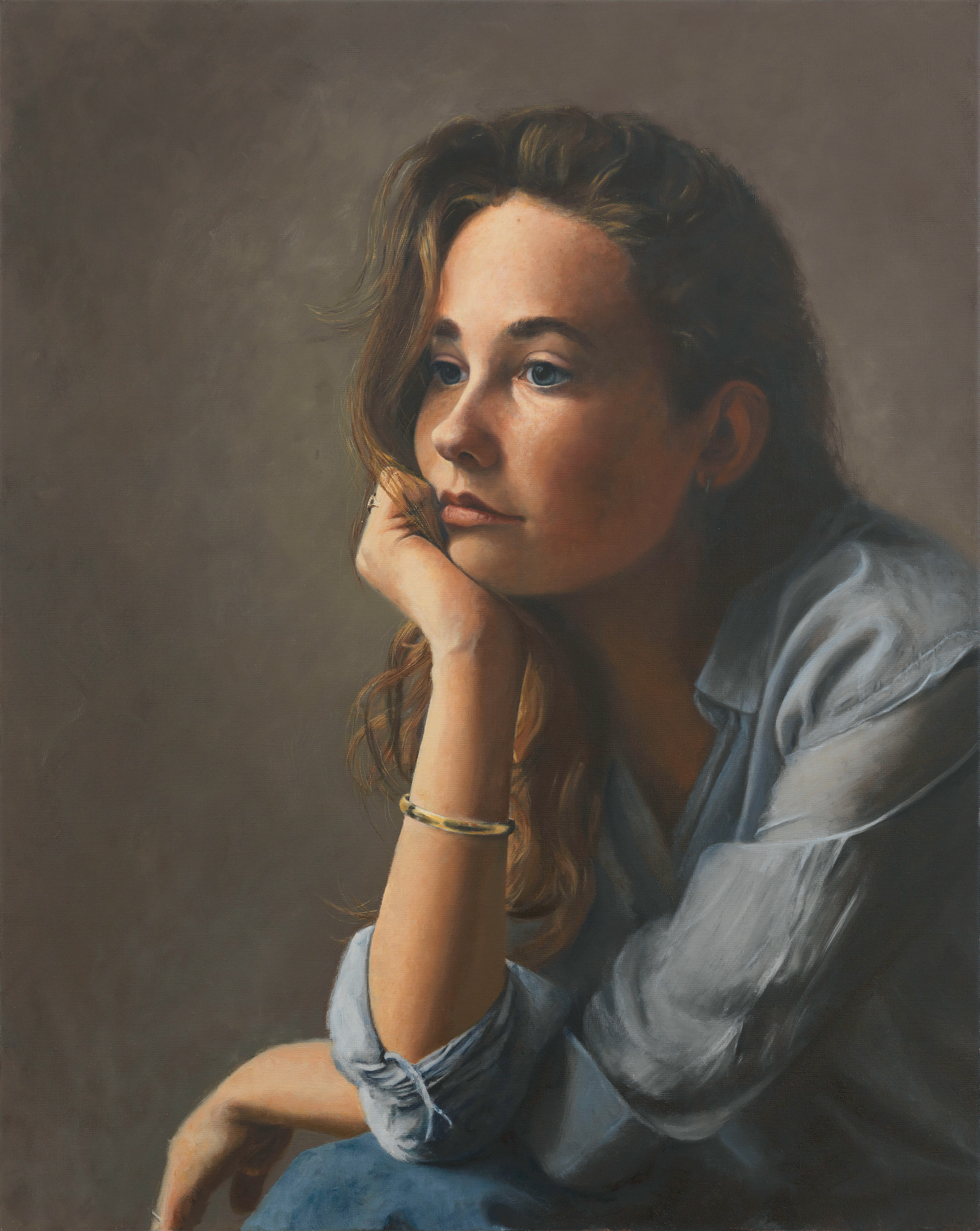 Verlangen/Longing. olieverf op linnen. 80x100 Privecollectie. My entry in the Painting of the year contest. To vote, click: https://paintingoftheyear.com/portret-bekijken/painting-2021/1626028684-longing