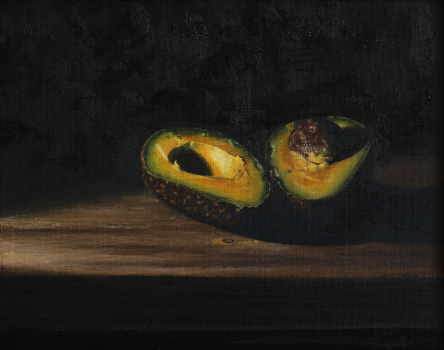 Avocado. 24x30. olie op linnen