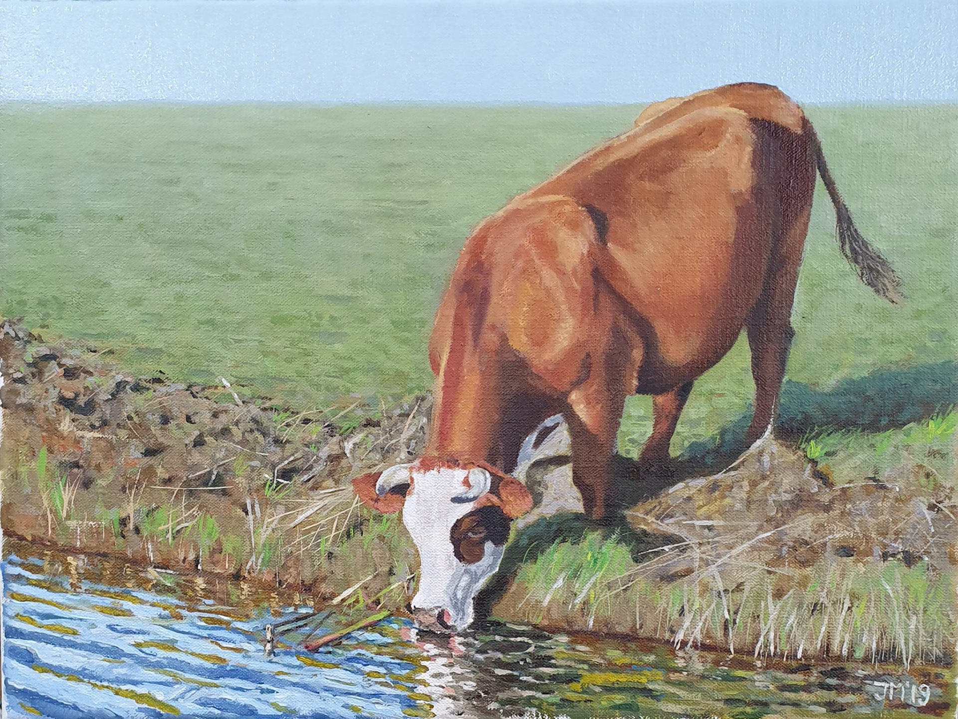 Verkocht. dorst. 30x40. olie op linnen