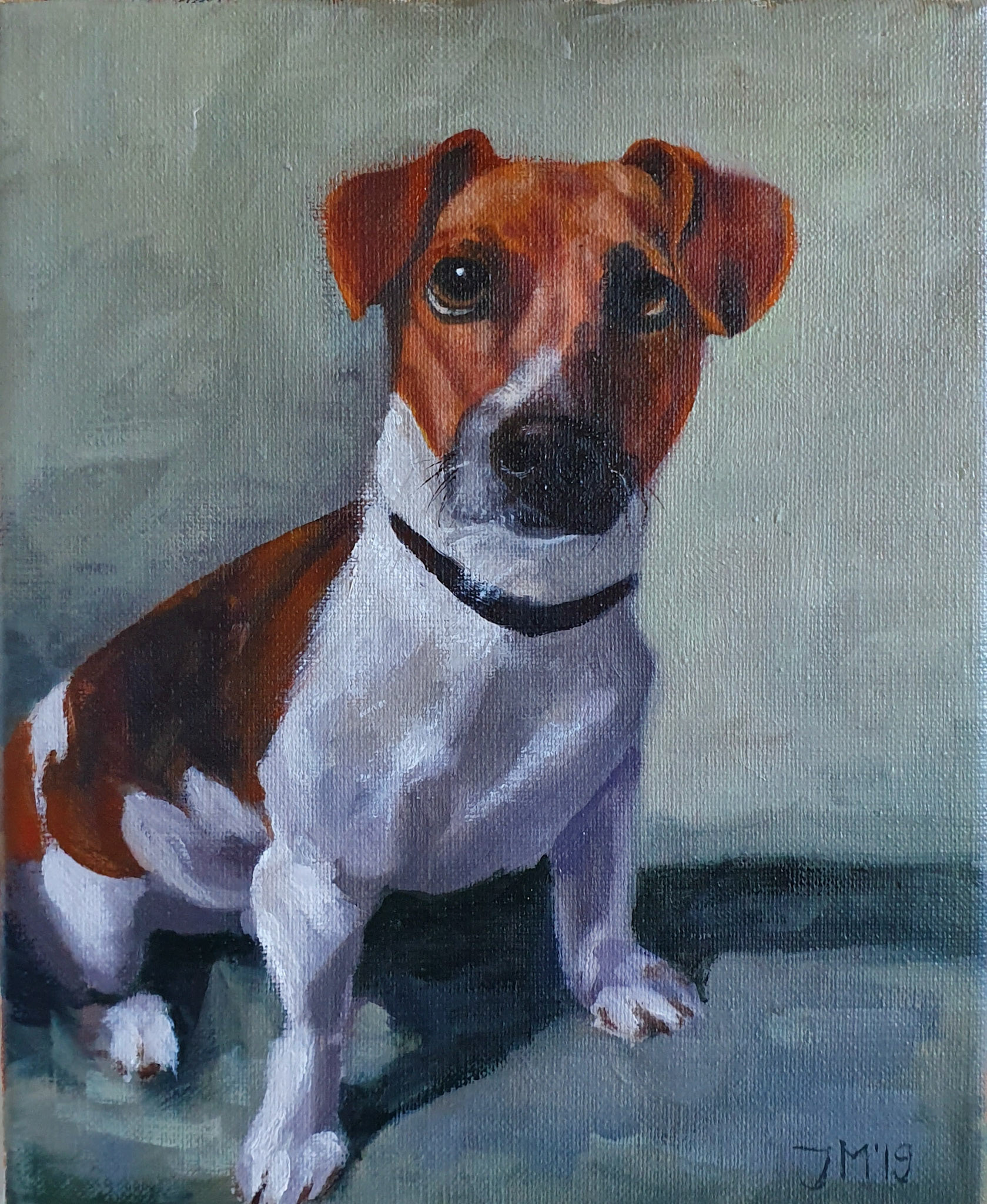 Sammie. 18X24. Olieverf op linnen. In opdracht