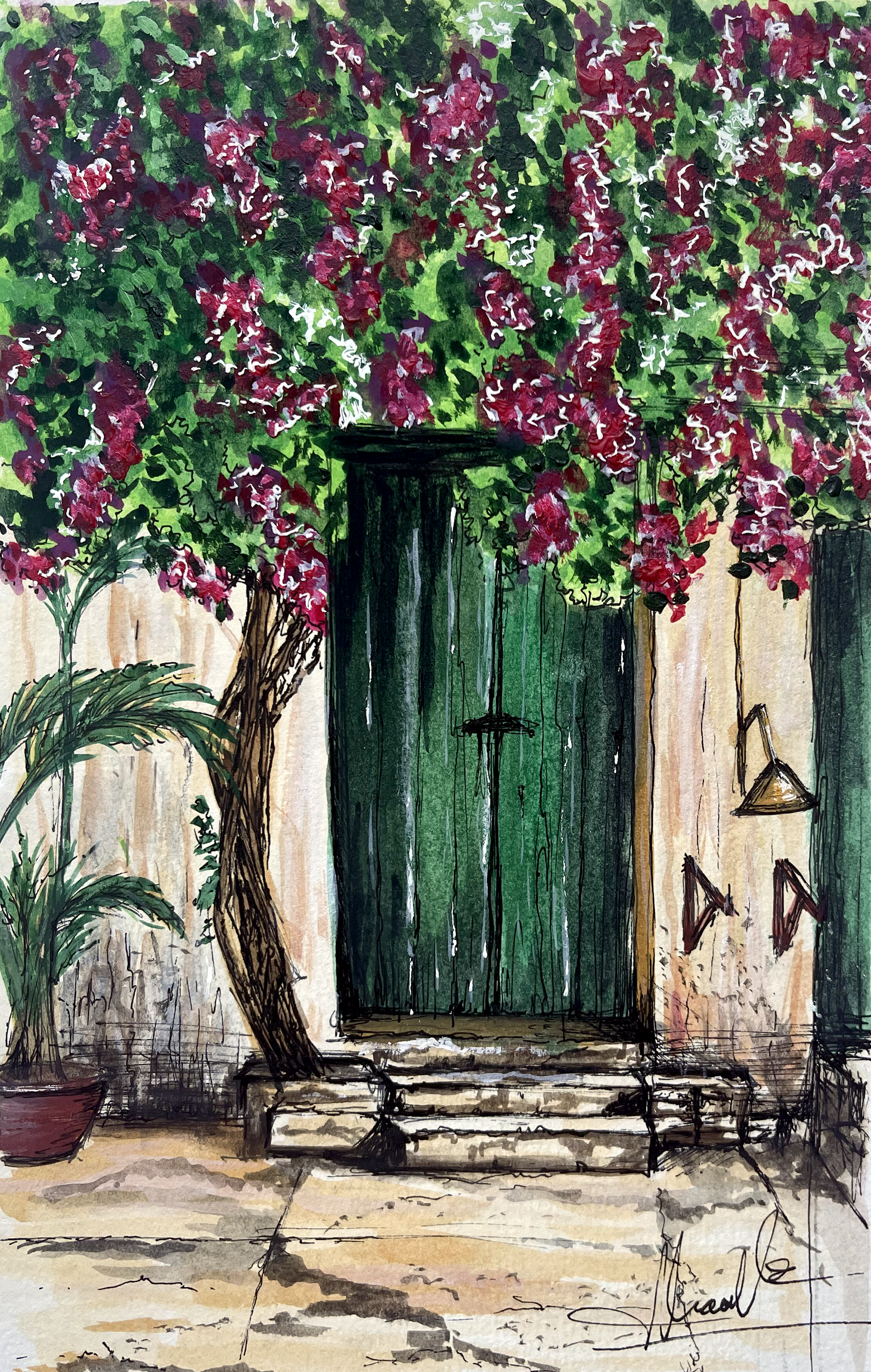 Inks + watercolors