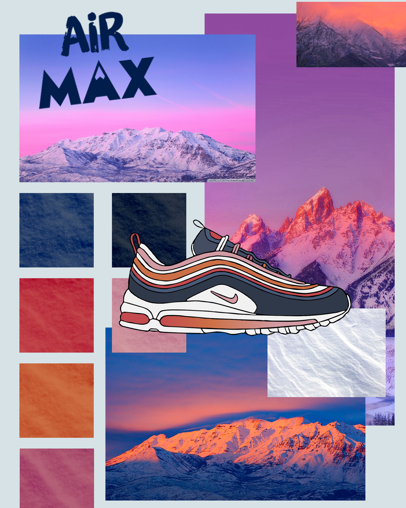 Mood board for the Air Max "Timps"
