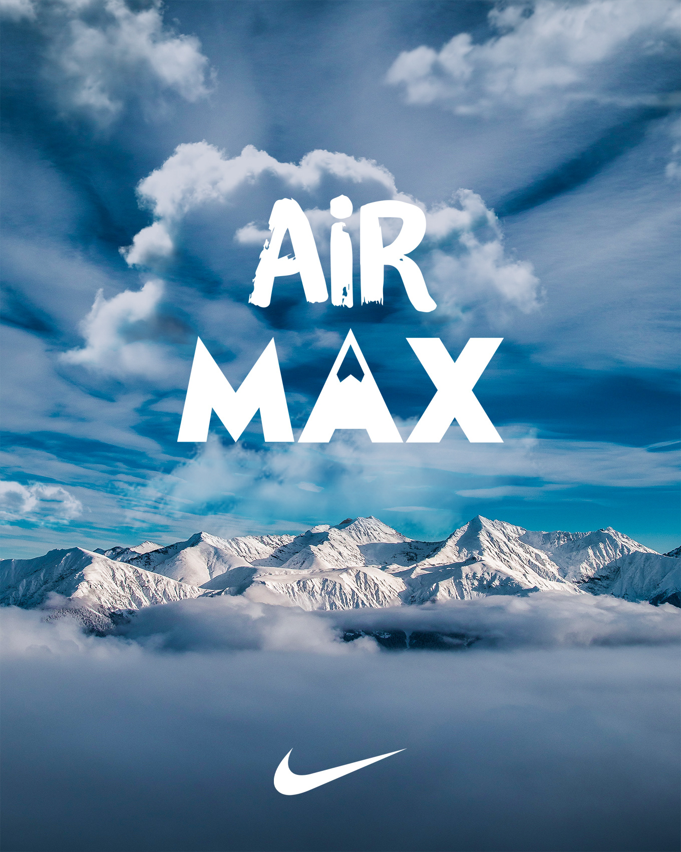 Nike Air Max logo inspired by the Utah mountains