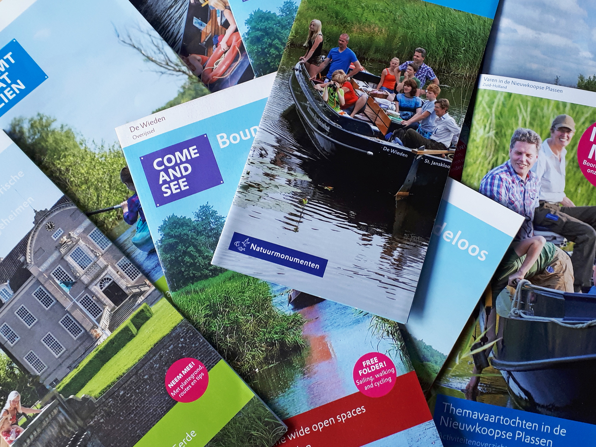 diverse vaarfolders • wandel en fietsfolders