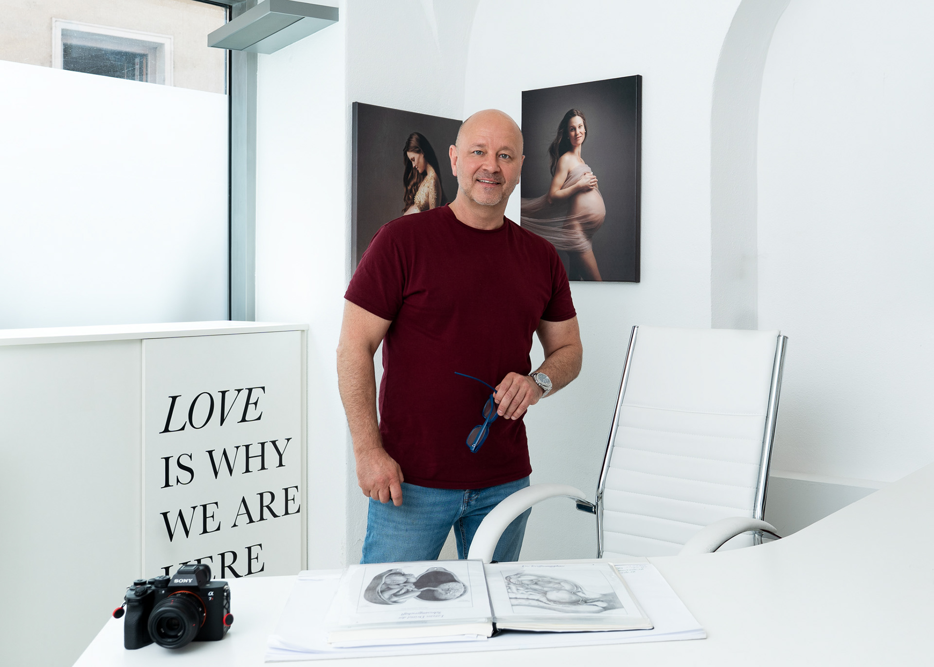 Während der Vorbereitungen für ein Ordinations-Shooting