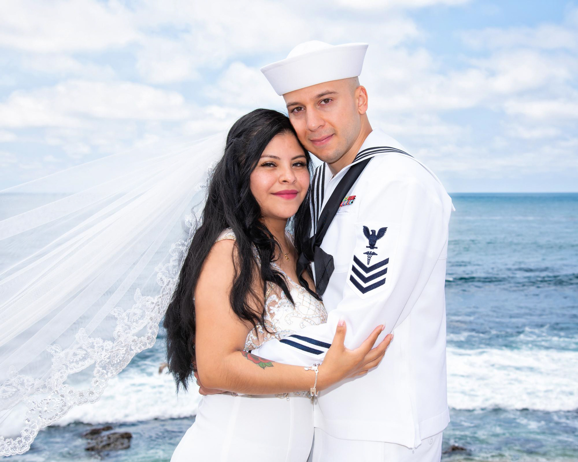 Happy couple at a Wedding photo shoot at La Jolla by Paloma Jacobo Photography
