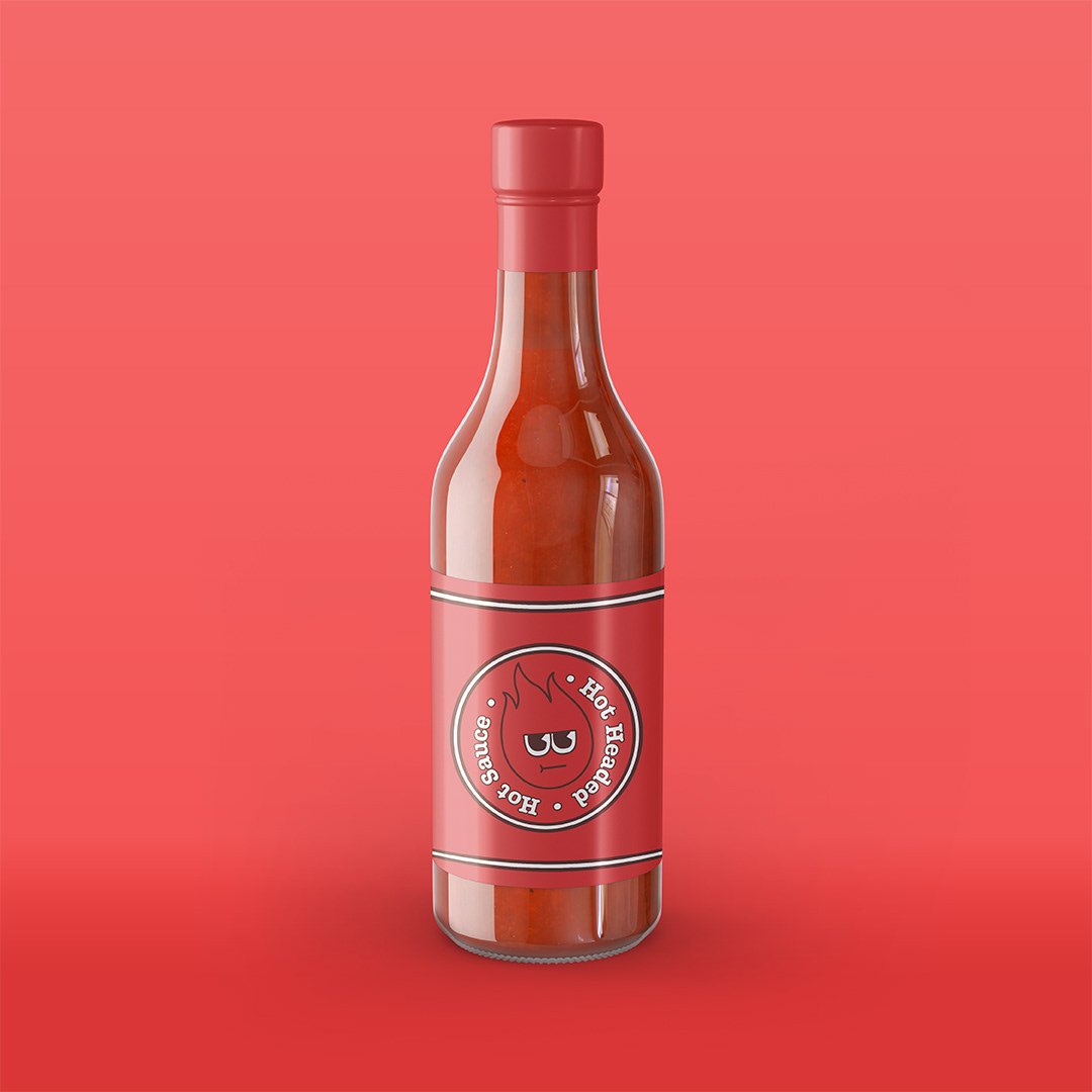 Day 13: Hot Sauce logo and bottle mockup!