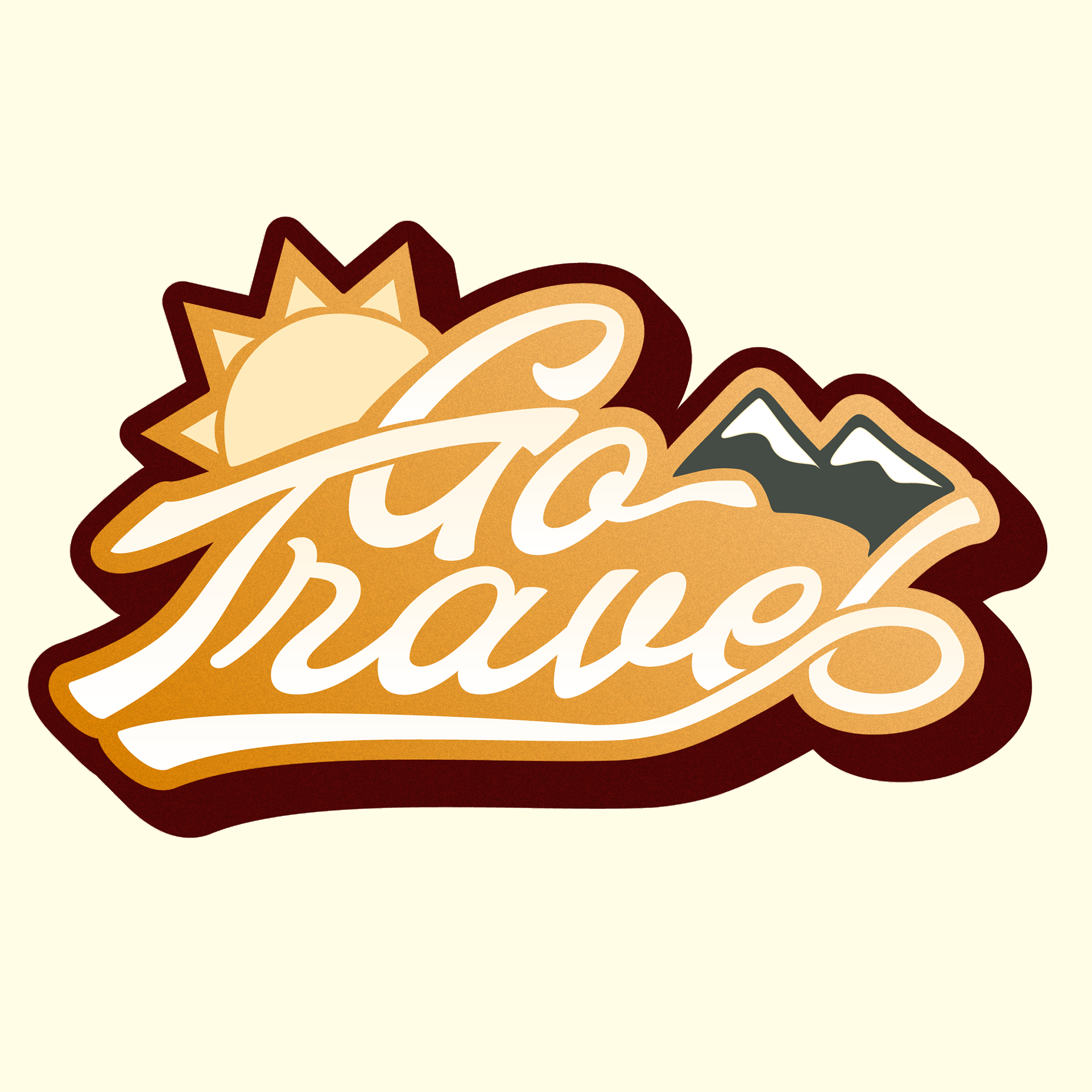 Day 8: a sticker design calling for something I myself need to do: Go Travel!