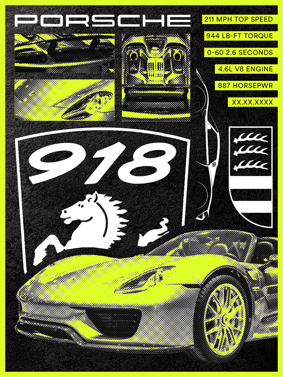 Day 1: The Porsche 918 Spyder has always been a huge favorite of mine, so being able to get up close with one during this year's Chicago Auto Show was a dream come true! After shooting the images you see in the poster, I wanted to do something with them... and here we are!