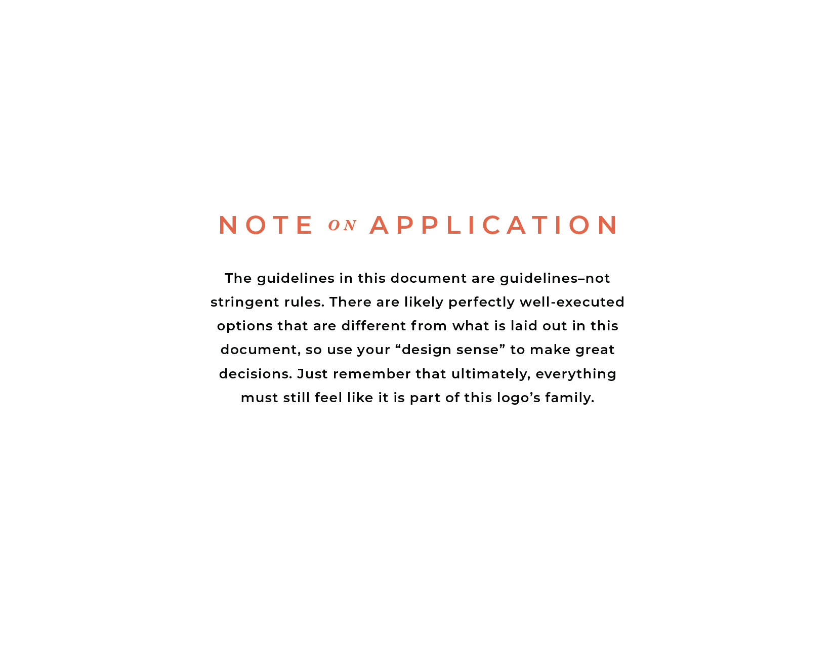 A note that the standards in this book are guidelines, not stringent rules.