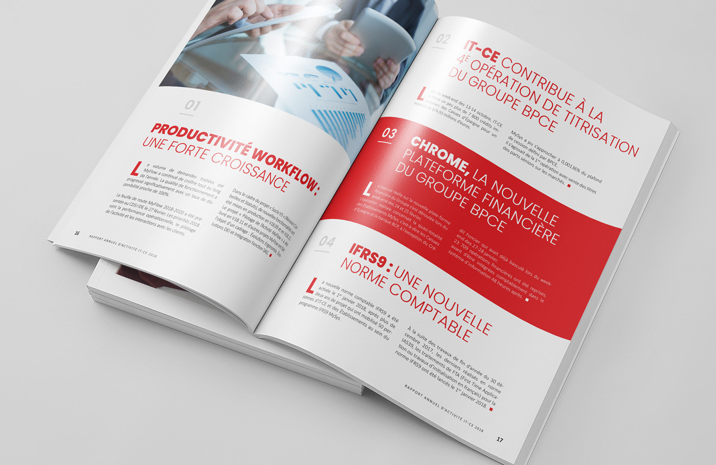 Inside pages of the activity report