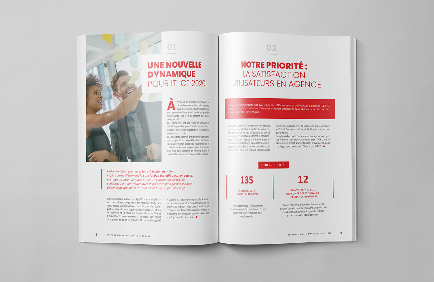 Inside pages of the activity report