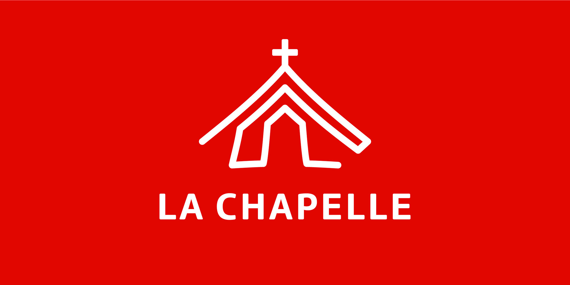 Logotype on red background