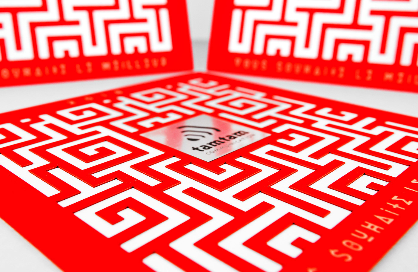 Close-up on greeting card