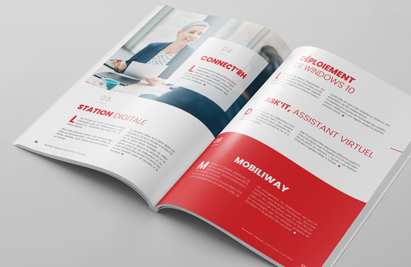 Inside pages of the activity report