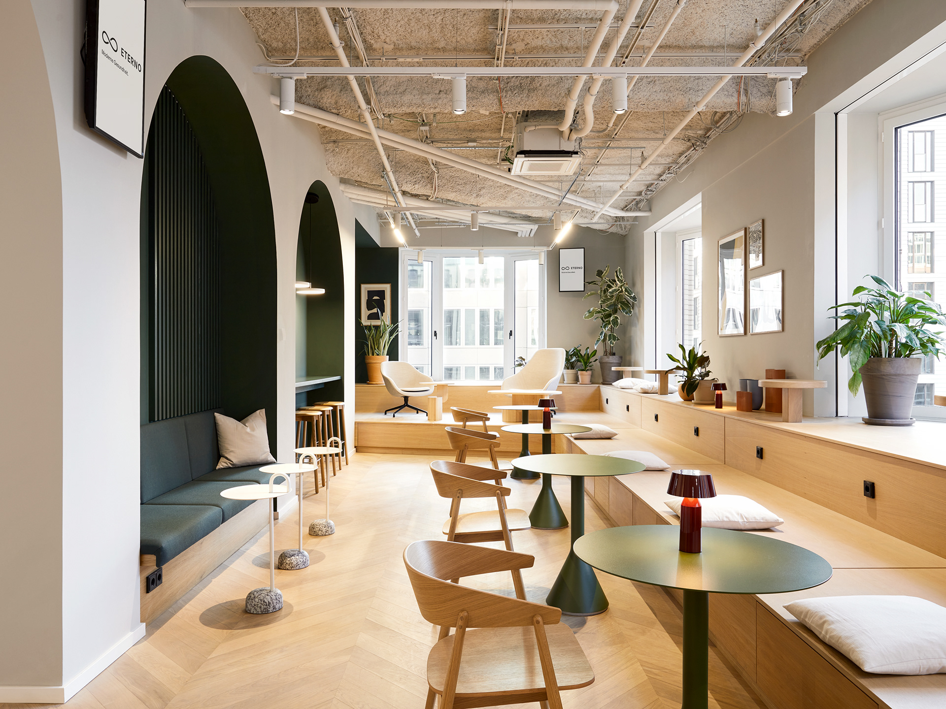 Interior Fotografie vom Eterno Health Hamburg, fotografiert für Ahochdrei Berlin