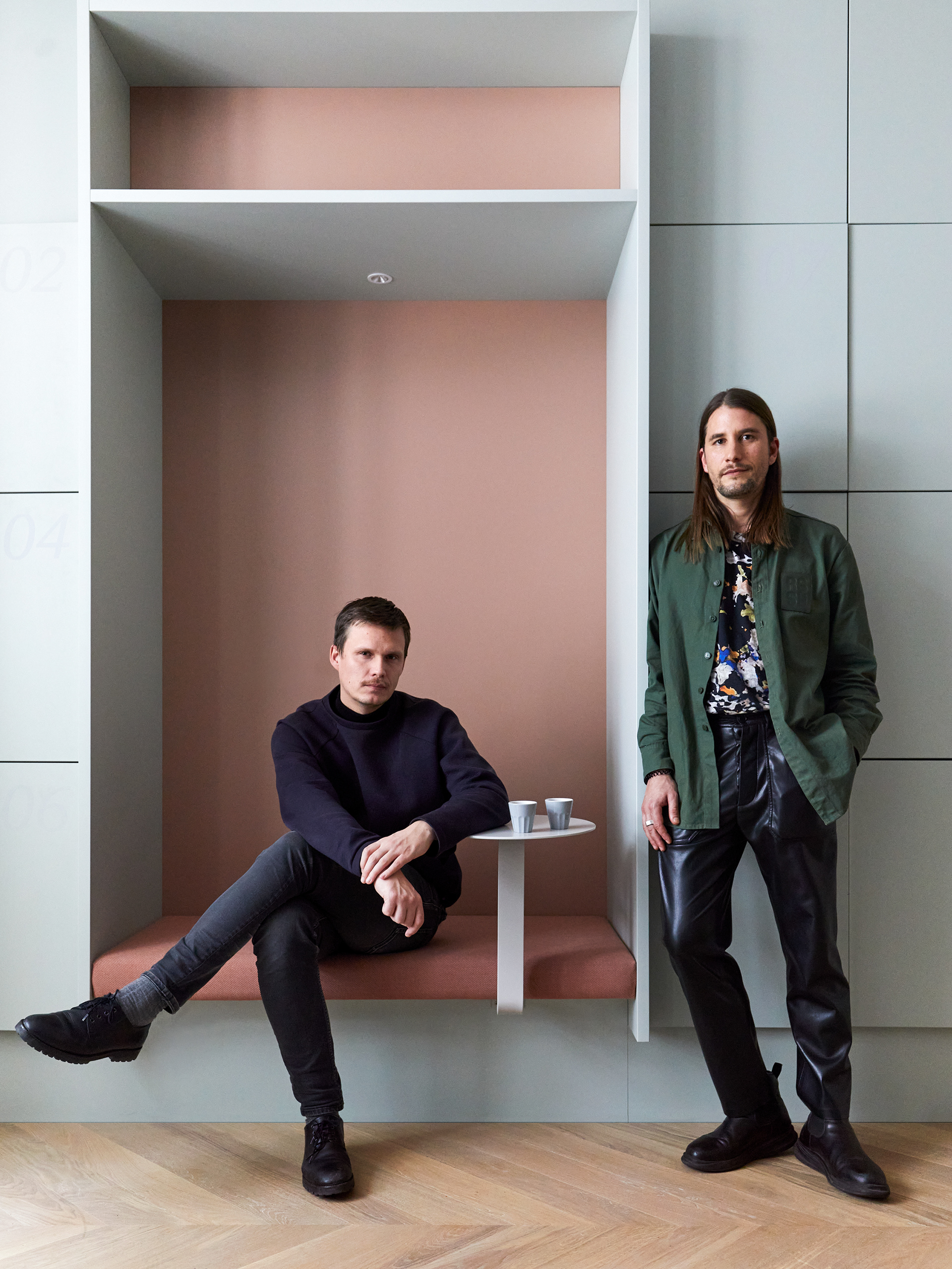 Portrait Fotografie von Maike Piorr, Jan Wind und Daniel Vedder, Gründer von Ahochdrei - Labor für Gestaltung - Studio für Architektur und Design in Berlin