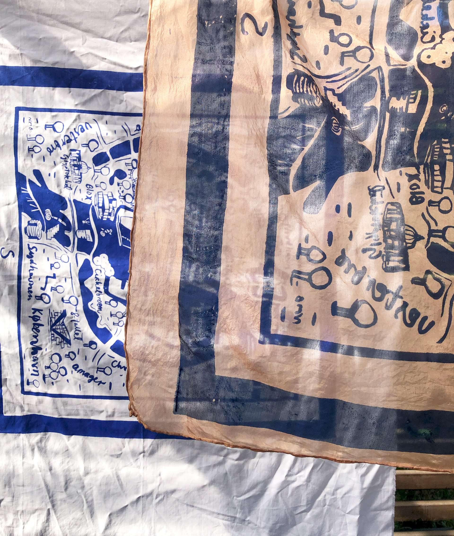 testprint on silk and cotton