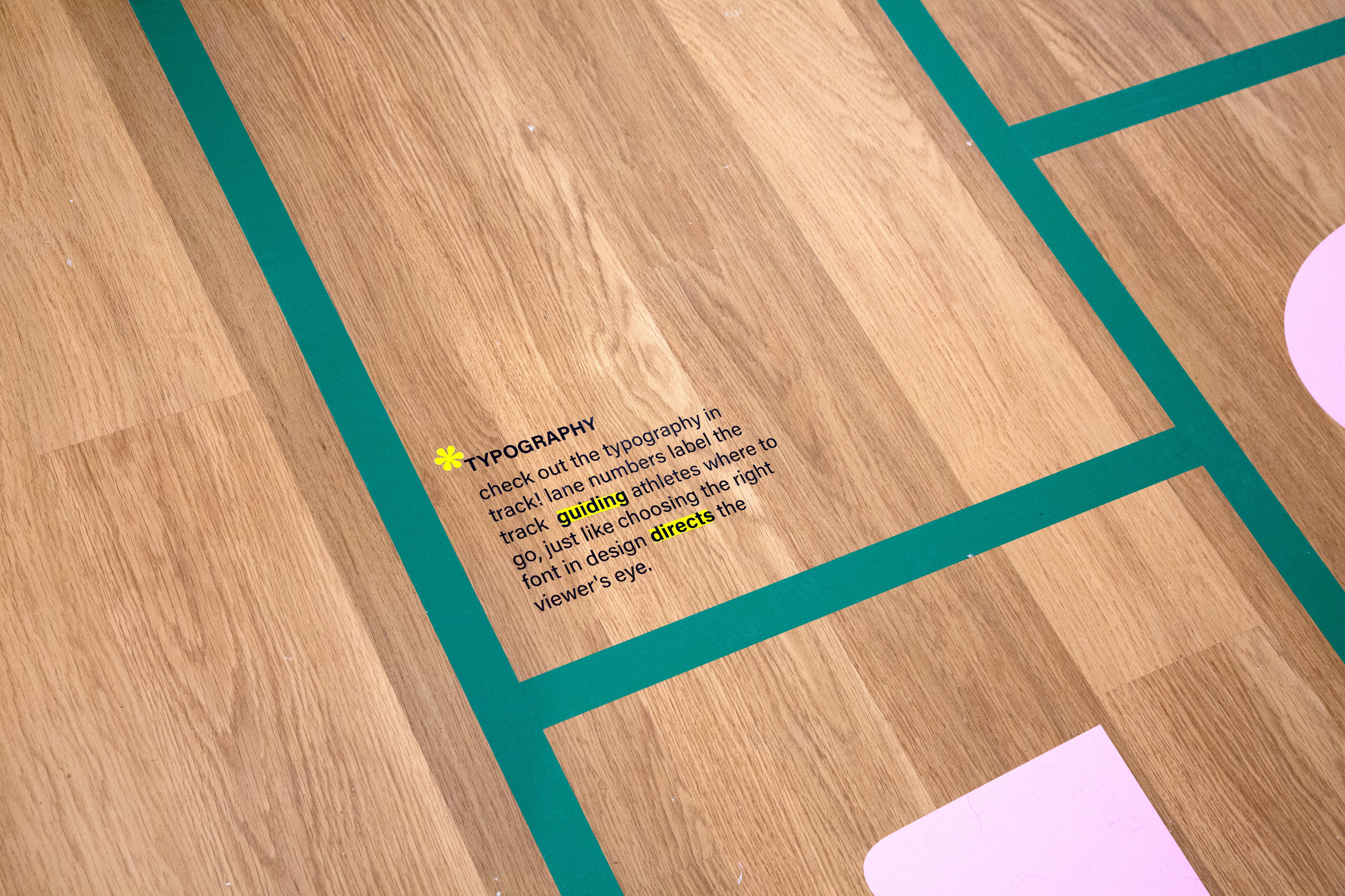 Bringing the viewer's attention to similarities in typography.