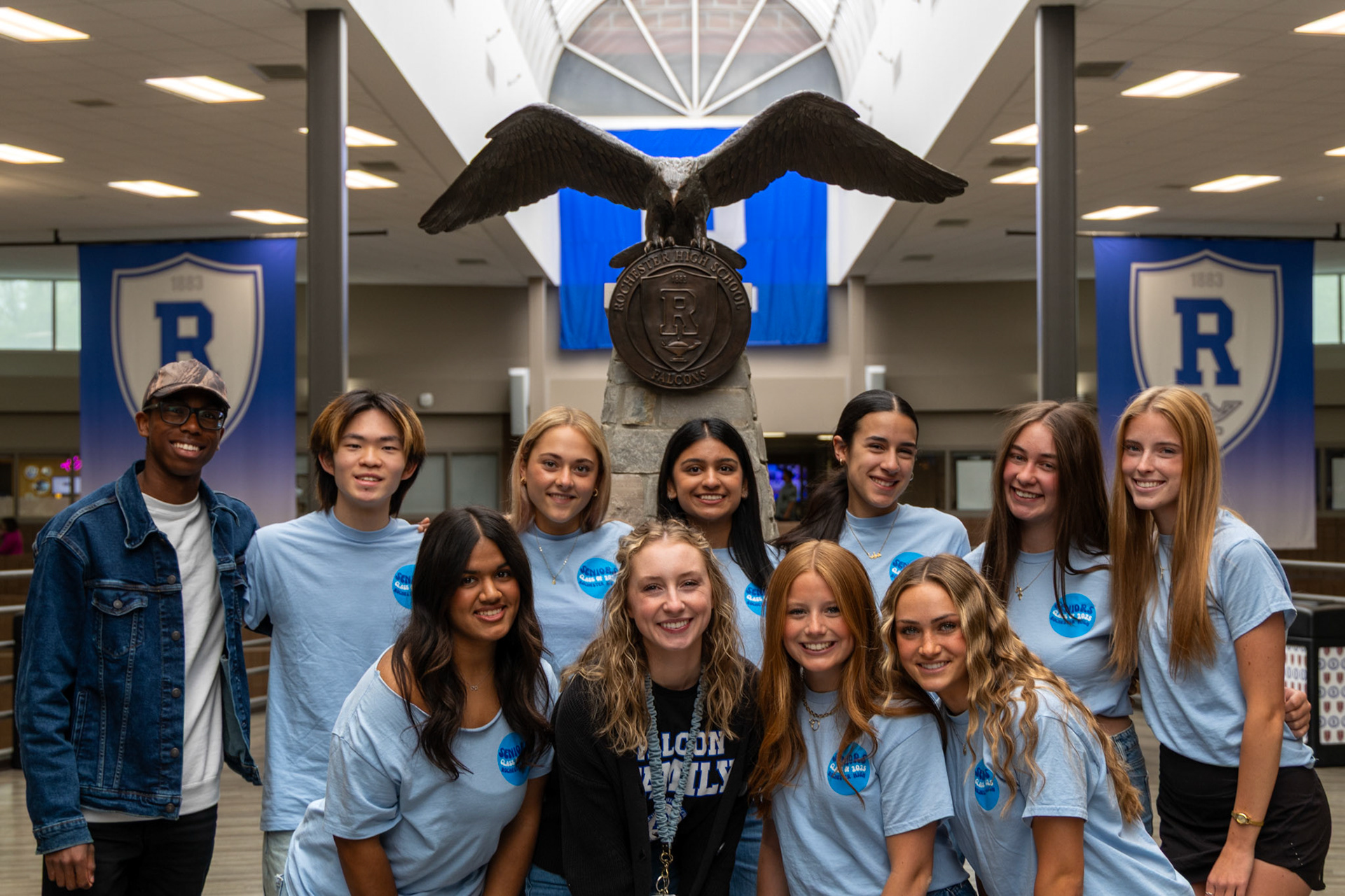 I was walking around the school to record b-roll for my signout video, and decided to take group photos as it was the senior's last day