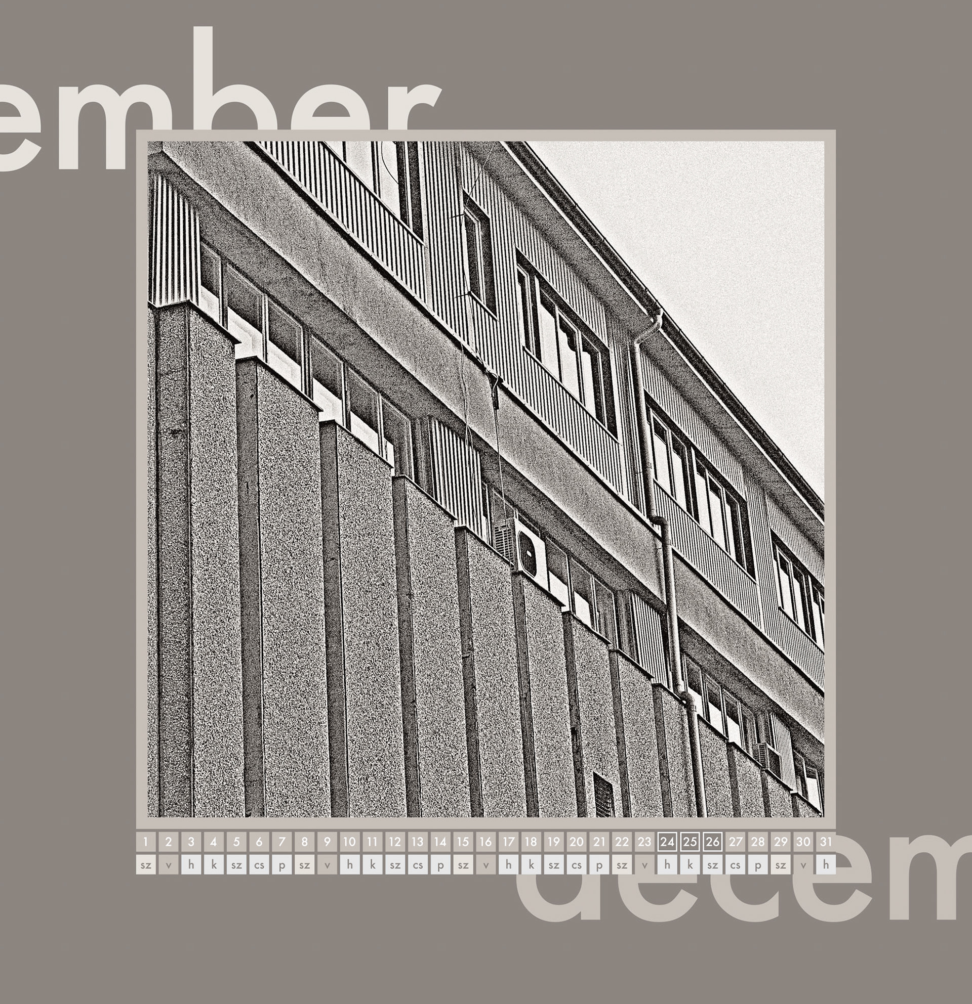 December. Part of project “Architecture ’12” [RJ 0032]: Calendar for the year 2012.