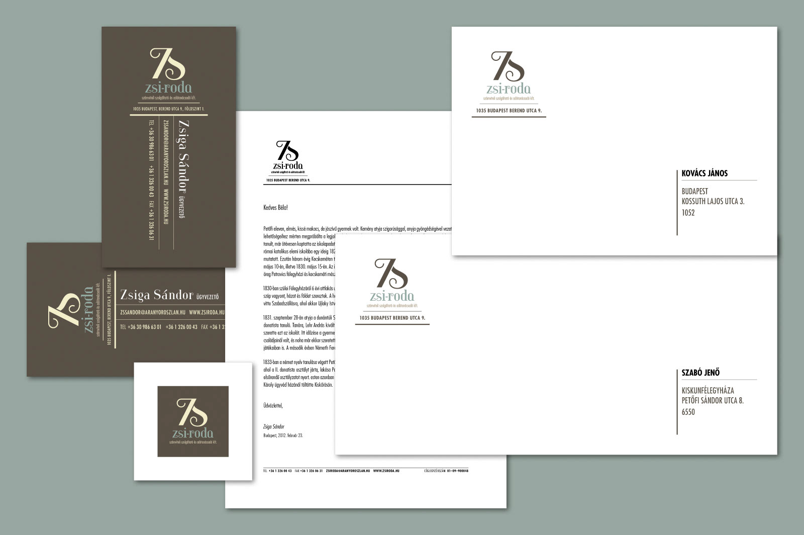 Full identity guide in color (Negative version). Part of project “Zsi-Roda” [RJ 0041]: Identity guide for a small Hungarian company.