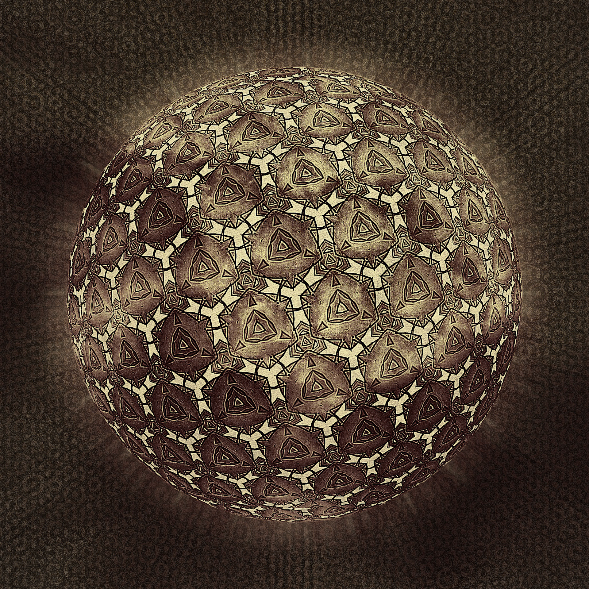 Patterned Sun. Part of project “Balls Again” [RJ 0092]: Experimental drawings featuring ball shaped objects.