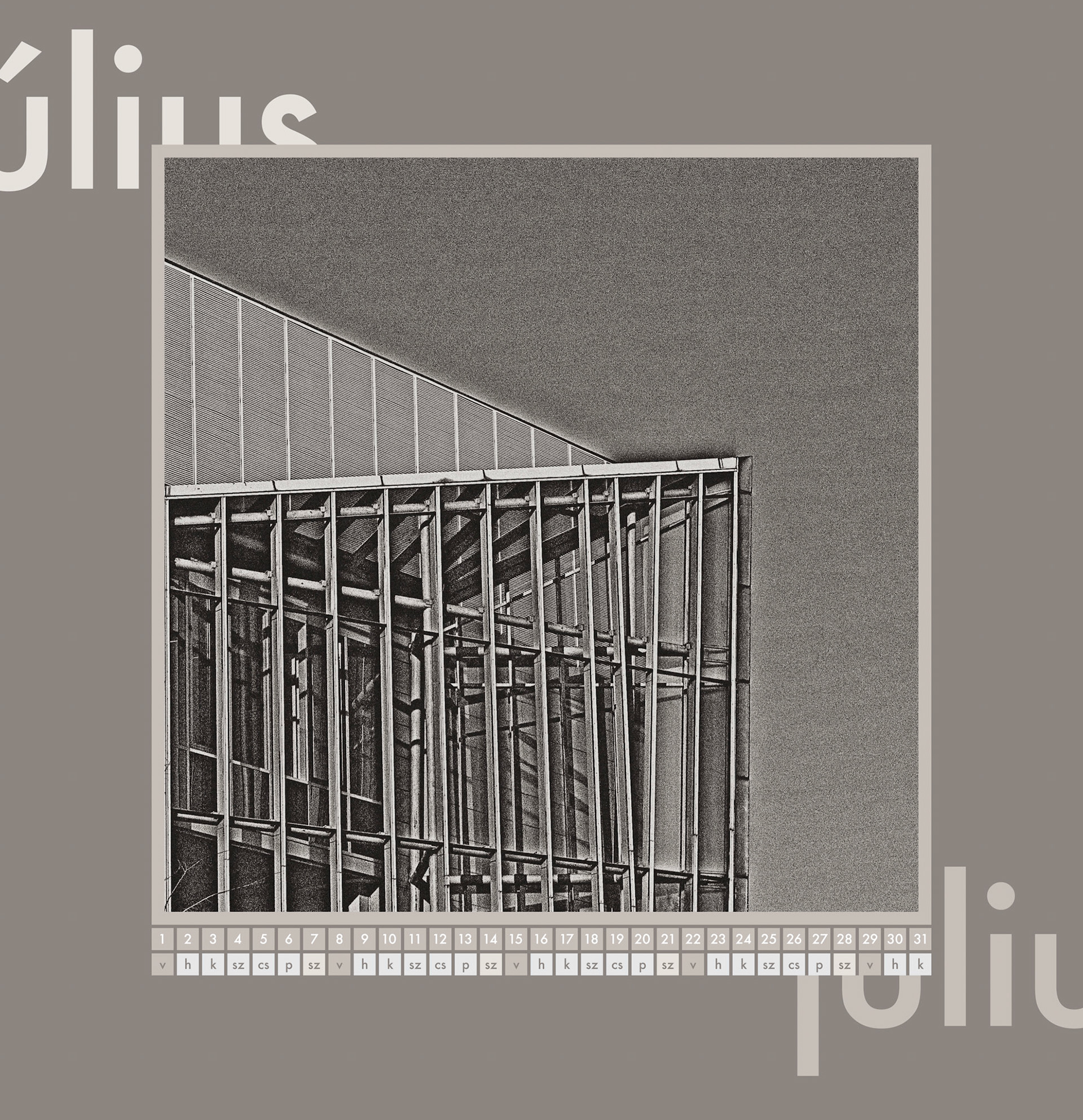 July. Part of project “Architecture ’12” [RJ 0032]: Calendar for the year 2012.