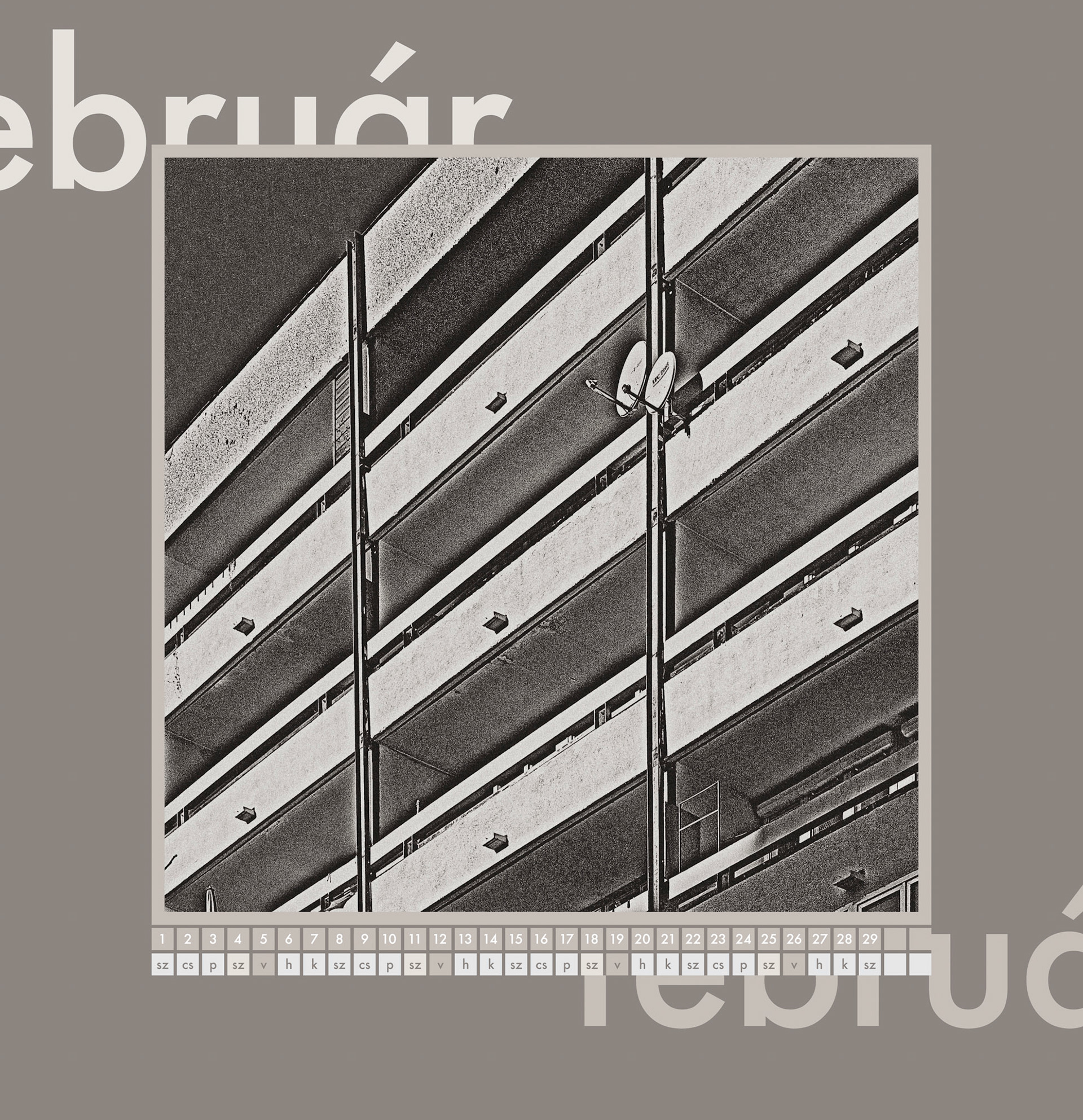 February. Part of project “Architecture ’12” [RJ 0032]: Calendar for the year 2012.