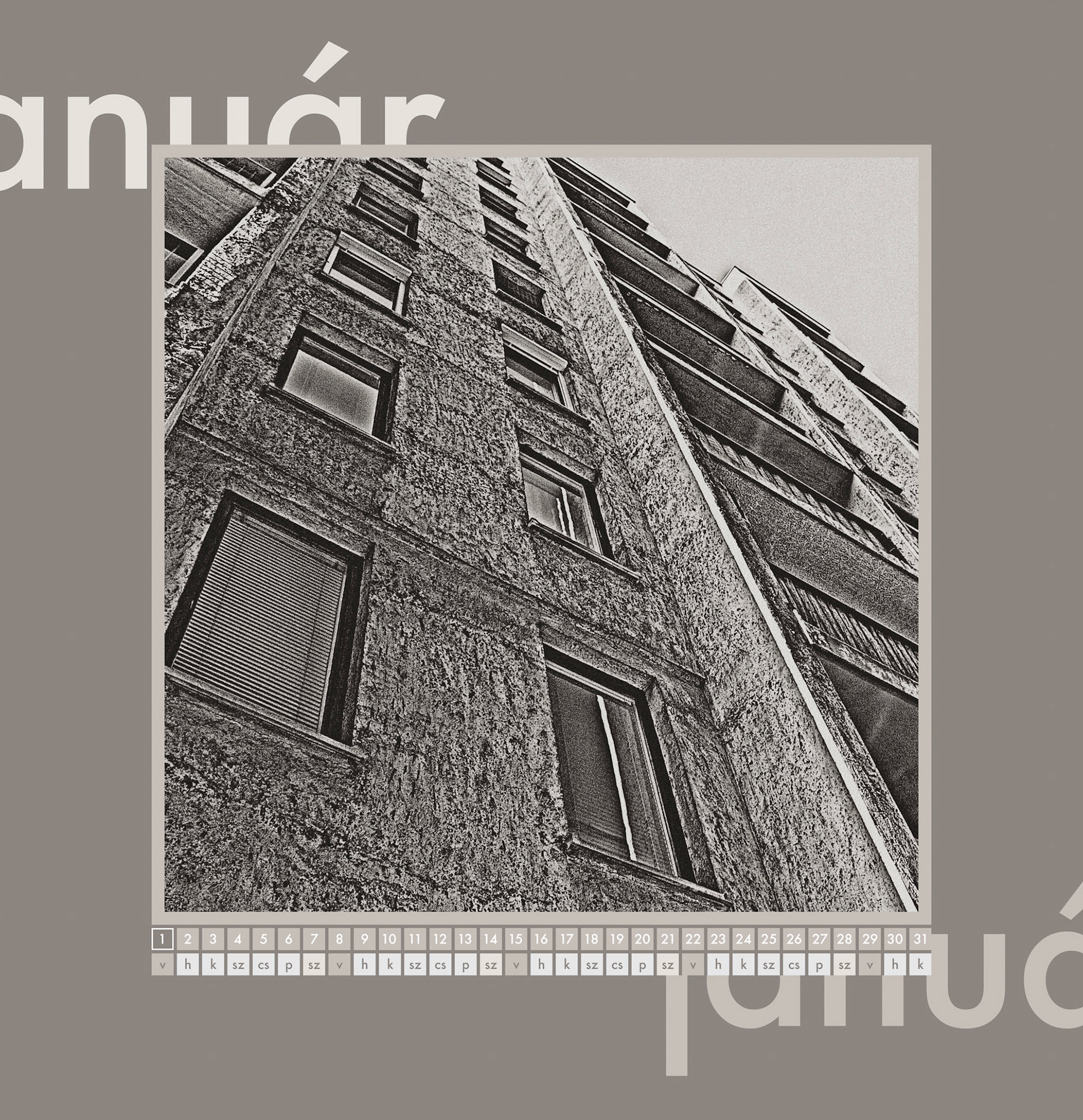 January. Part of project “Architecture ’12” [RJ 0032]: Calendar for the year 2012.
