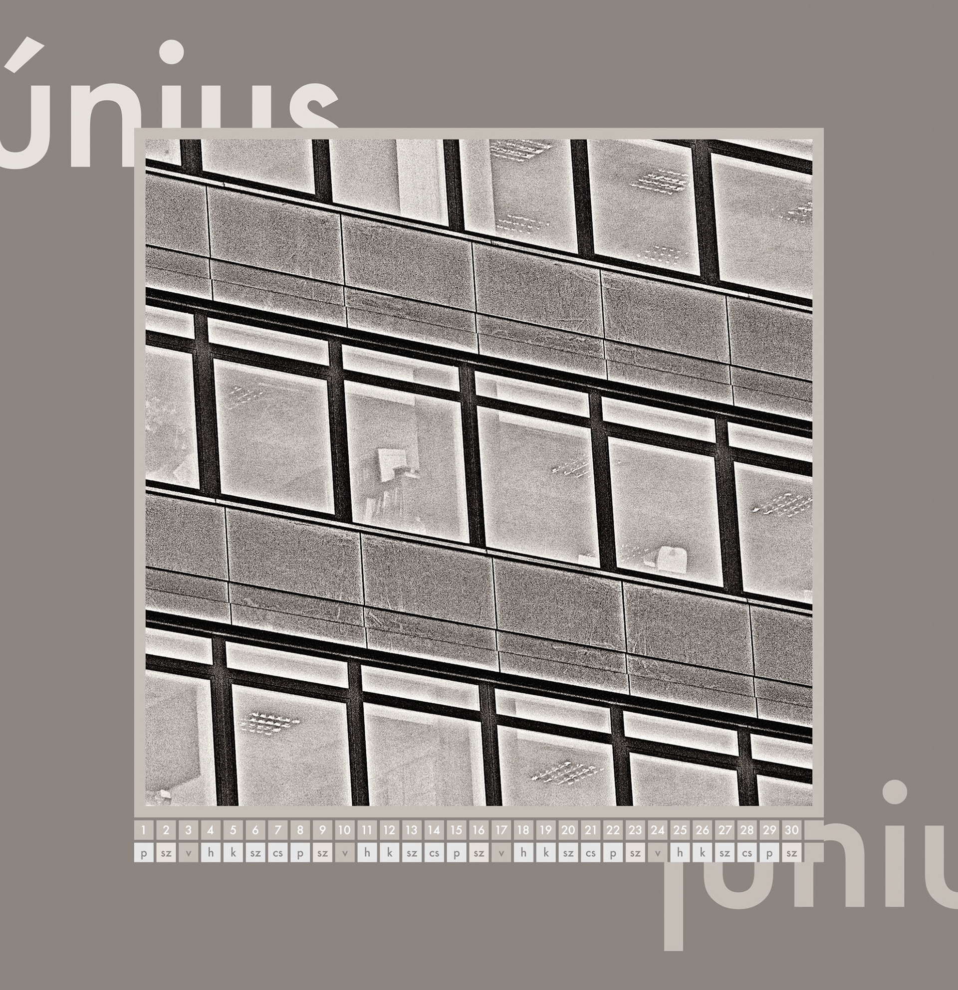 June. Part of project “Architecture ’12” [RJ 0032]: Calendar for the year 2012.
