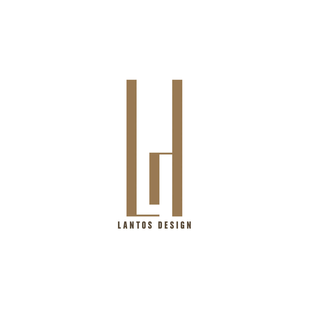 Logo in color (Positive version). Part of project “Lantos Design” [RJ 0054]: Identity guide for Hungarian designer Linda Lantos.