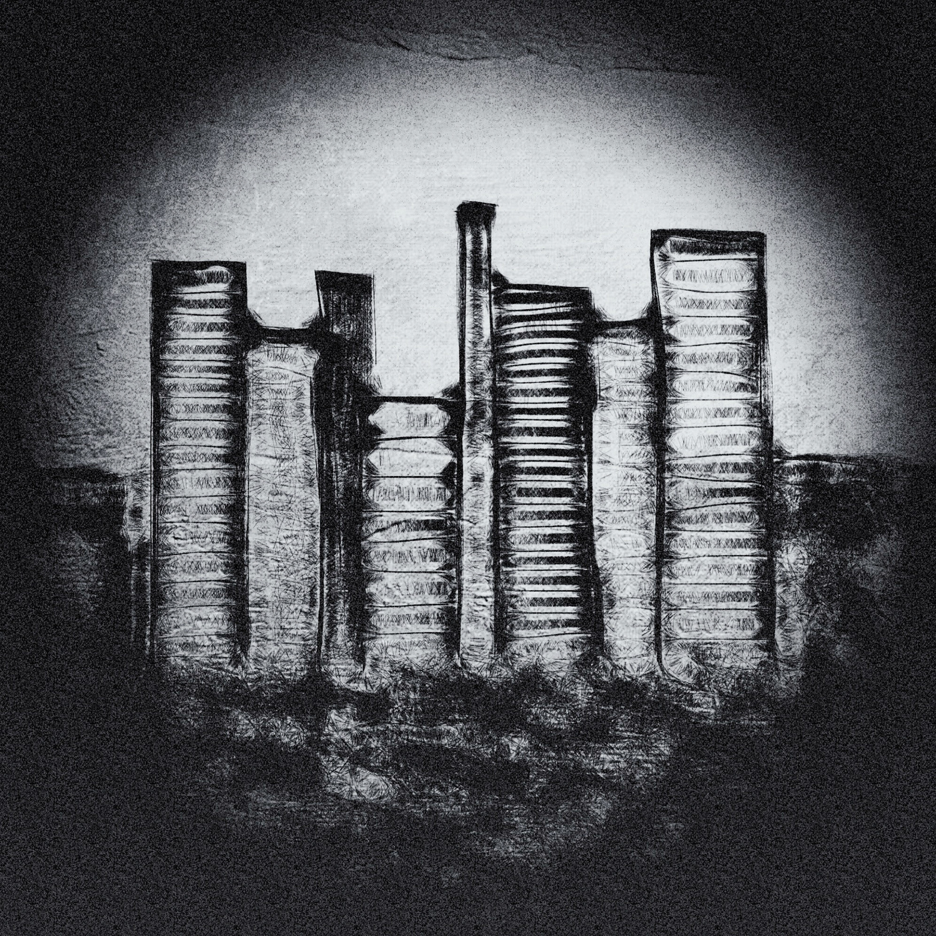 Hellsville #1. Part of project “Unsharping the Pen” [RJ 0065]: Various hand-drawn graphics.