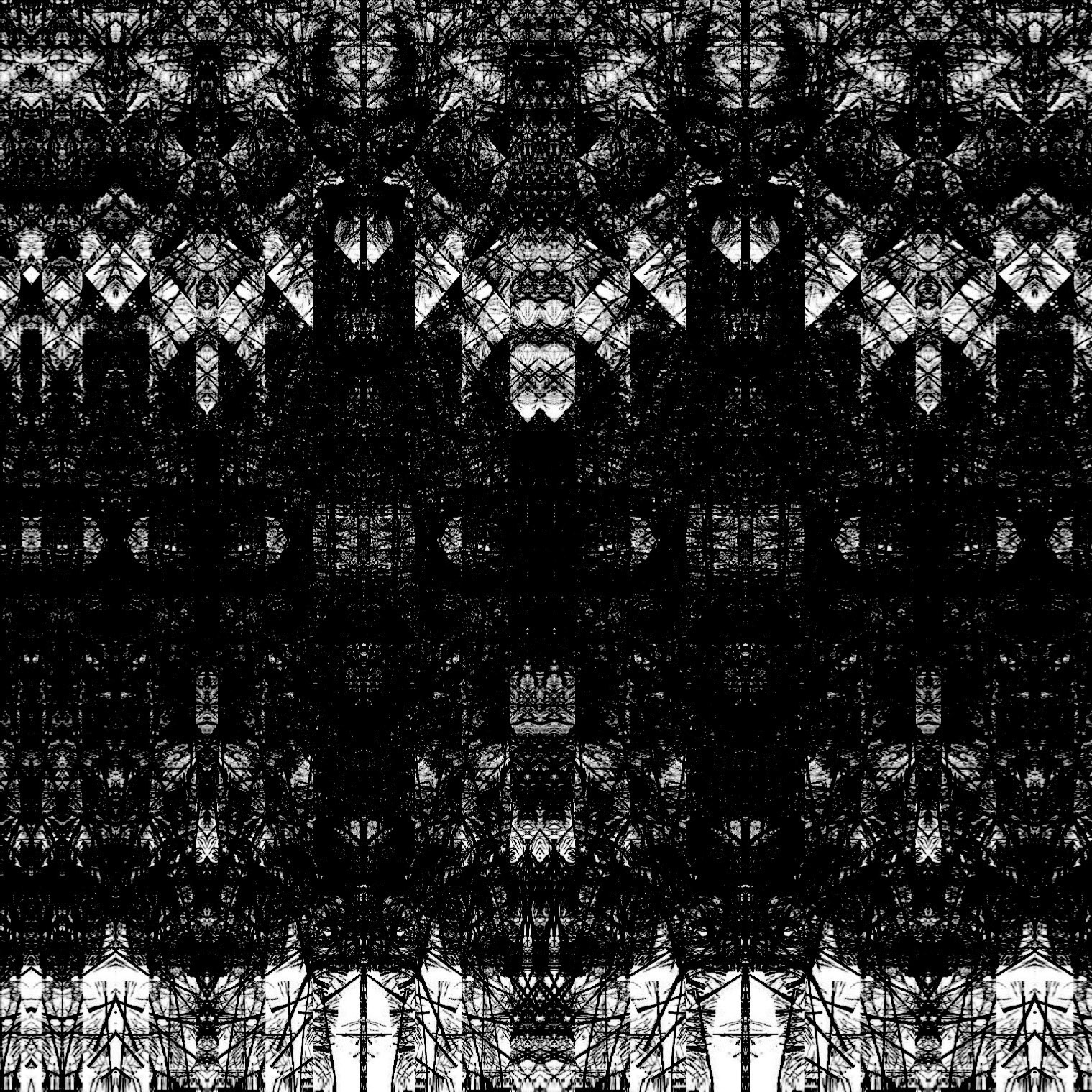 Two Towers. Part of project “Split” [RJ 0055]: Various graphics featuring vertical semi-reflection symmetries.