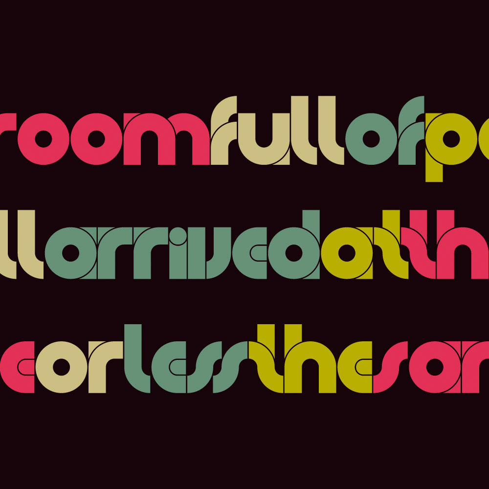 Sample text #1, excerpt #2. Part of project “Cirque” [RJ 0001]: Constructive typeface design.