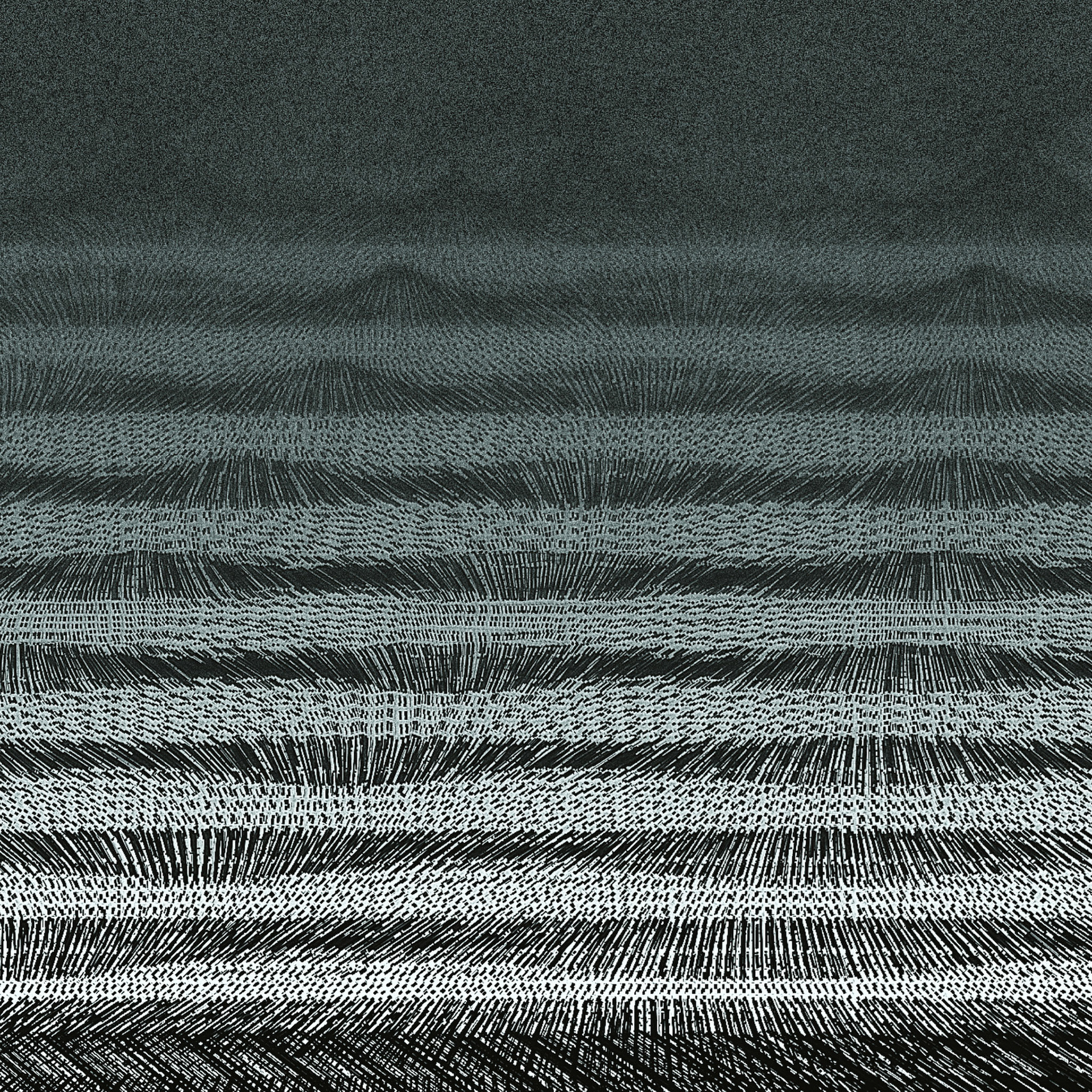 Winter Morning out in the Fields. Part of project “Repeated Horizons” [RJ 0090]: Horizontally structured experimental drawings.