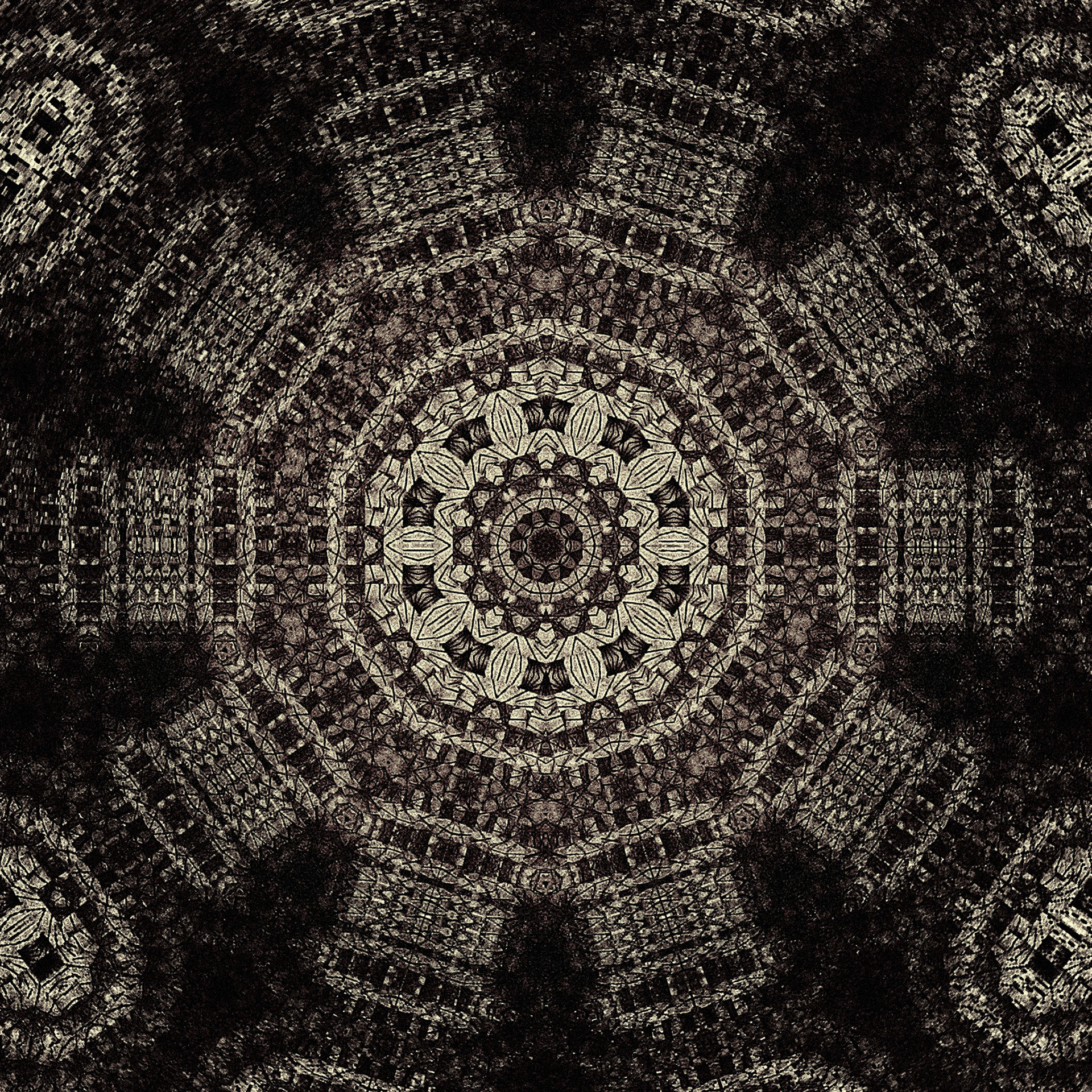 Ten Ramparts. Part of project “Kaleidoscopic 3” [RJ 0089]: Various graphics featuring kaleidoscope-like symmetries, part 3.