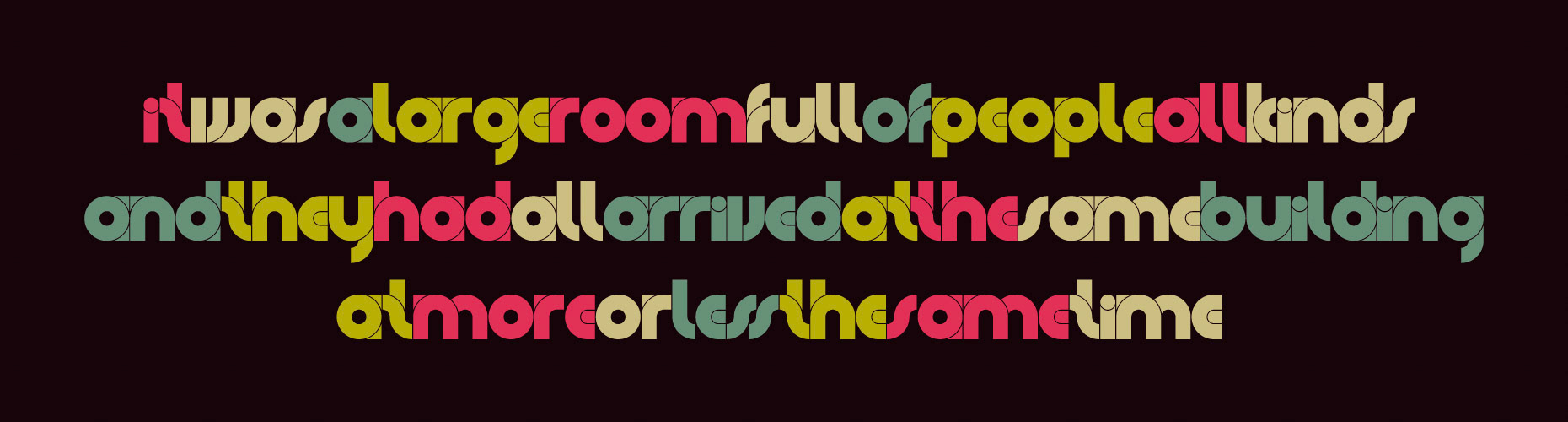 Sample text #1. Part of project “Cirque” [RJ 0001]: Constructive typeface design.