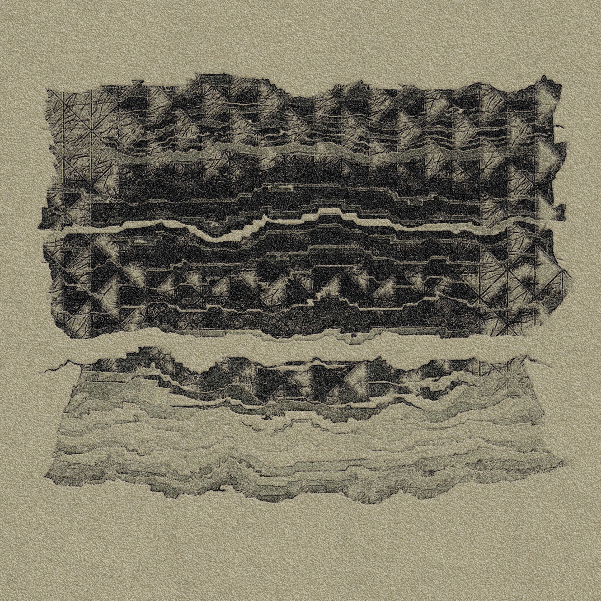 A Hard Road and a River. Part of project “Repeated Horizons” [RJ 0090]: Horizontally structured experimental drawings.