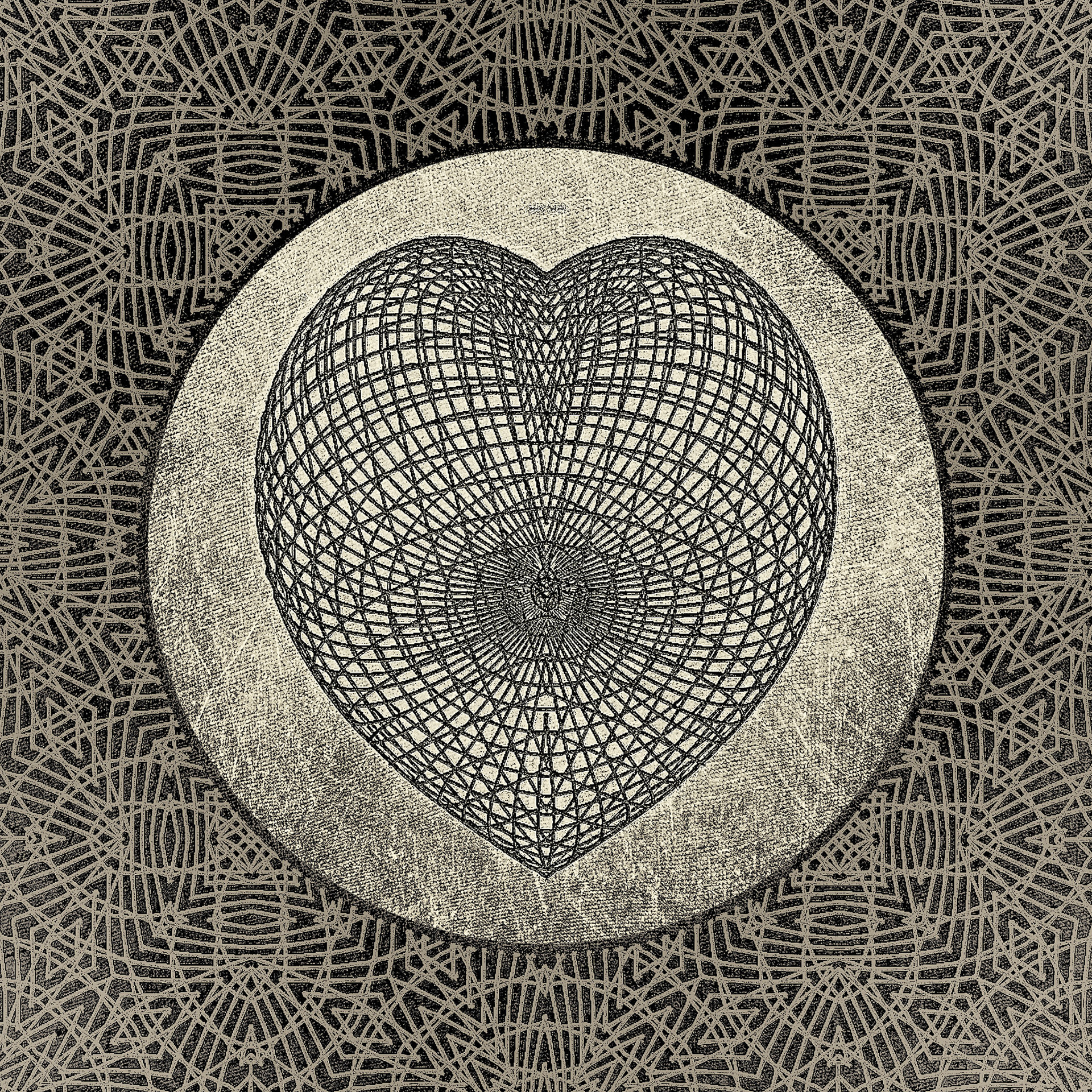 Wired Love. Part of project “Circled 1” [RJ 0091]: Various graphics featuring circle-based constructions, part 1.