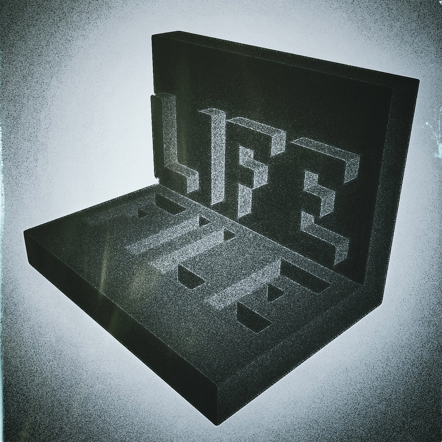 File Under Life. Part of project “The Large Text” [RJ 0058]: Various graphics featuring letters and short texts.