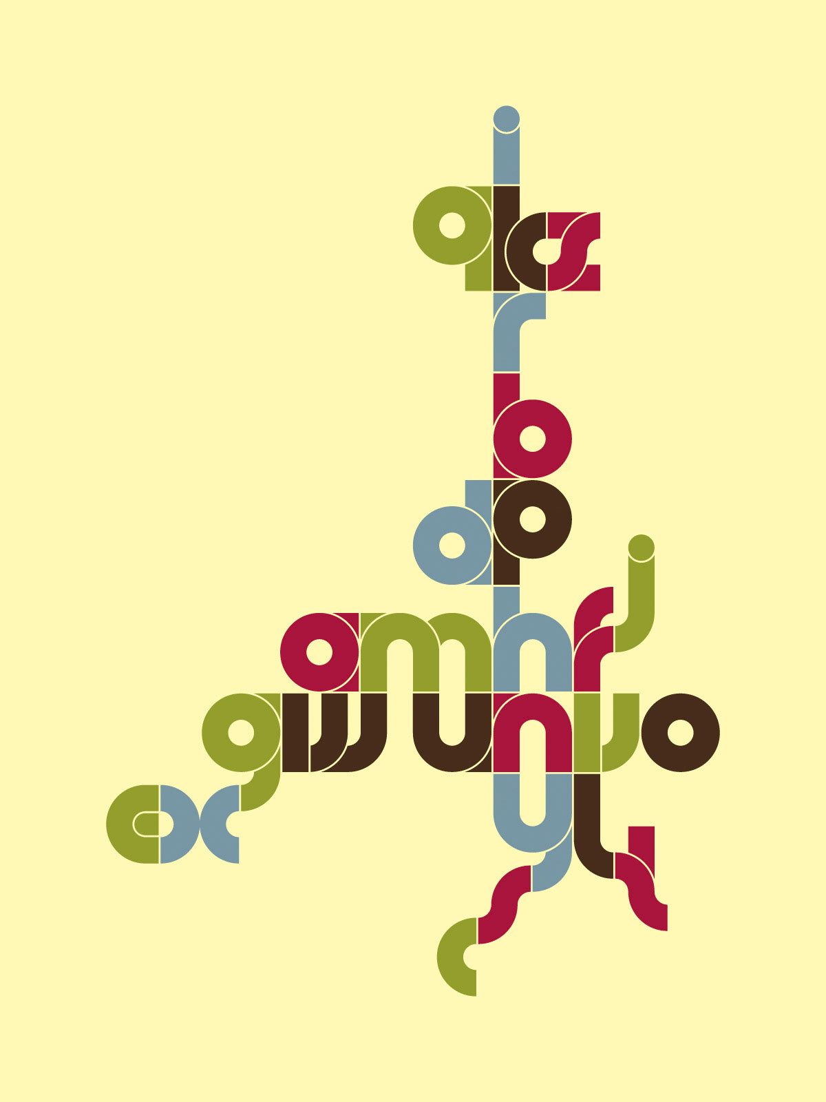 Glyph set #2. Part of project “Cirque” [RJ 0001]: Constructive typeface design.