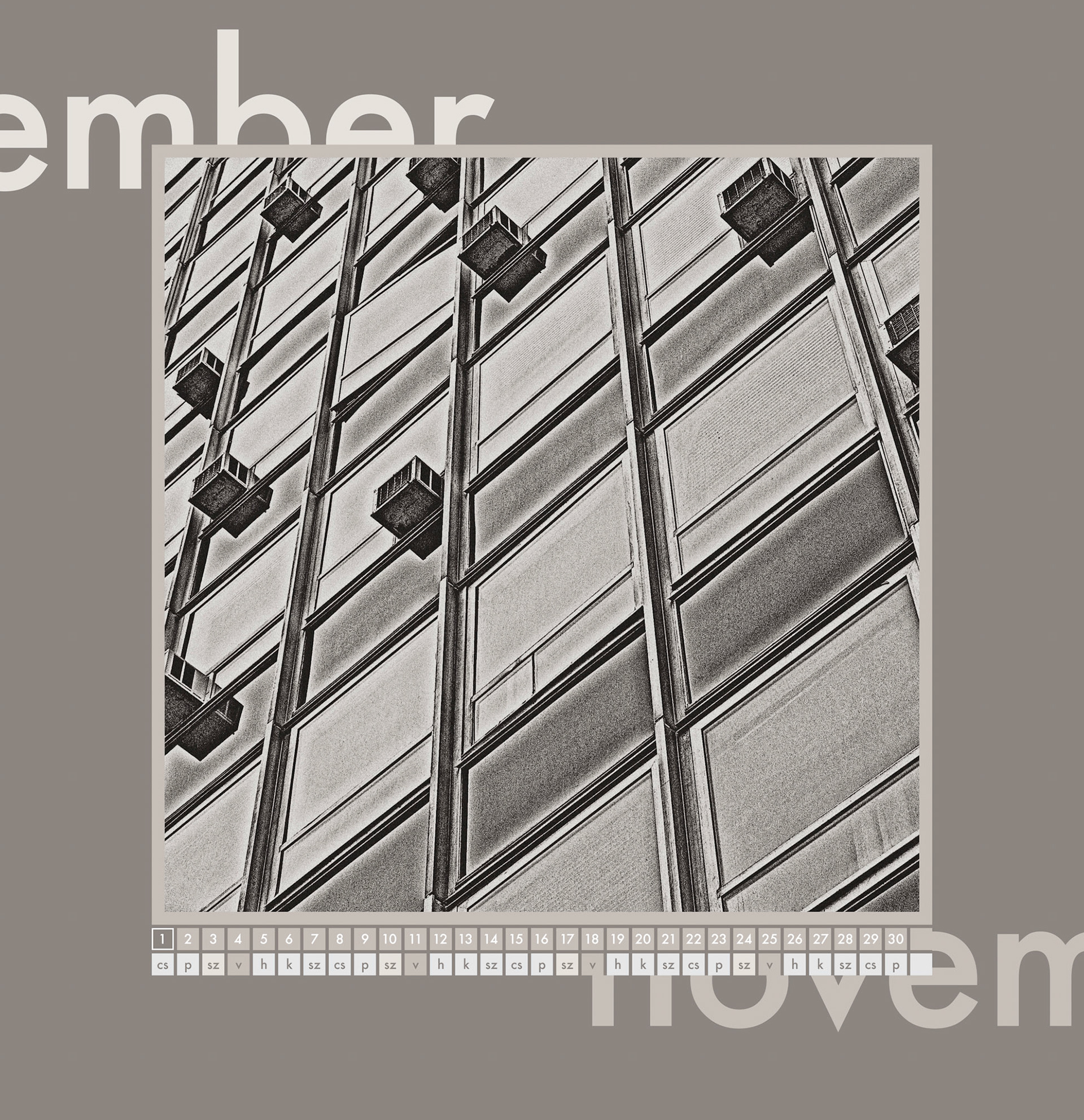 November. Part of project “Architecture ’12” [RJ 0032]: Calendar for the year 2012.