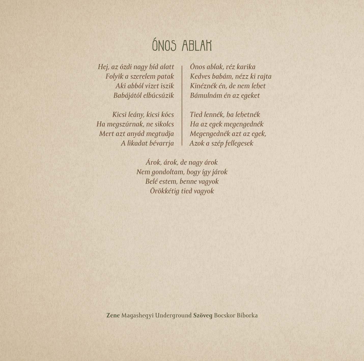 Page sample. Part of project “A Thousand Forests” [RJ 0025]: CD booklet design of a Hungarian indie album.