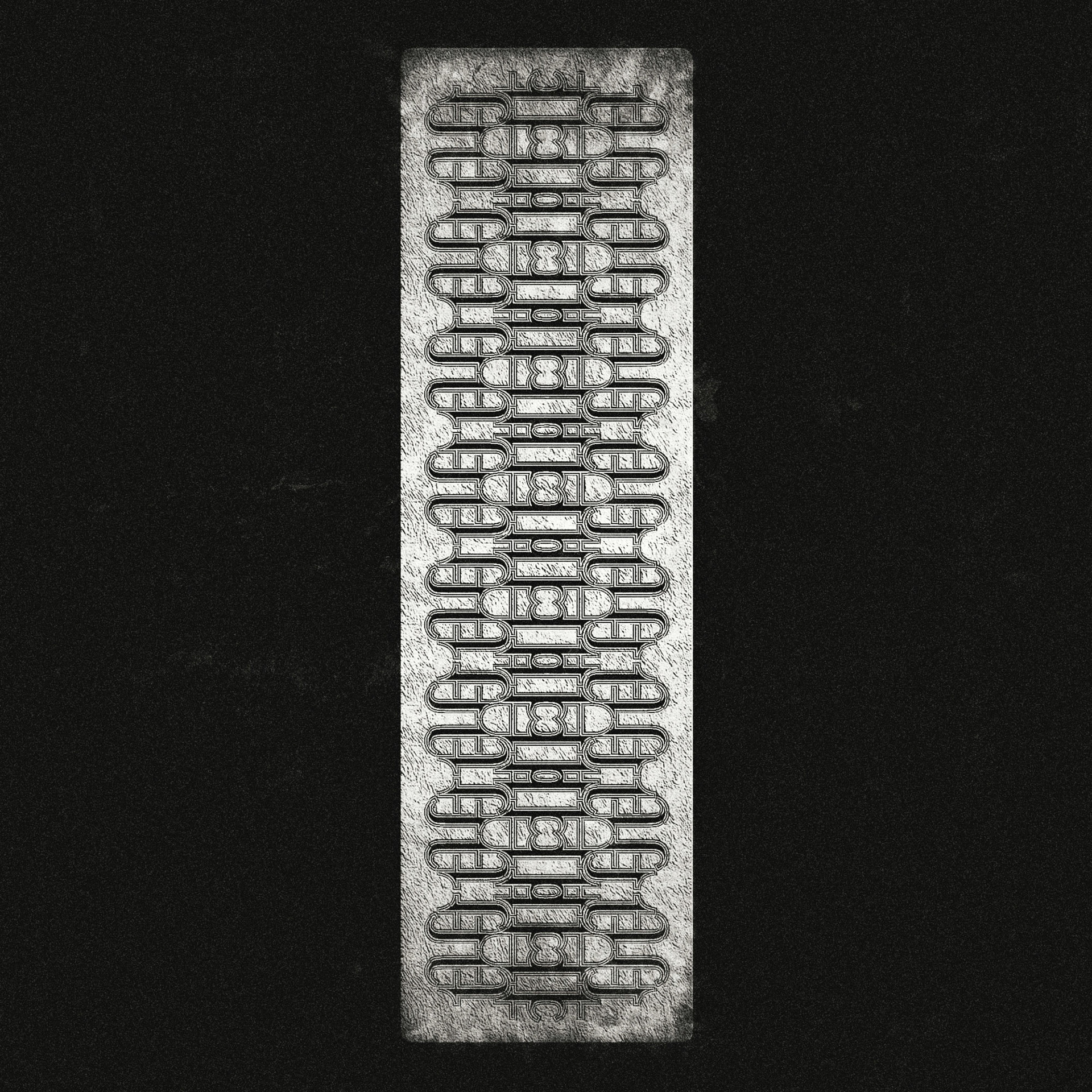 Tombstone. Part of project “With Letters” [RJ 0076]: Experimental typographic illustrations.
