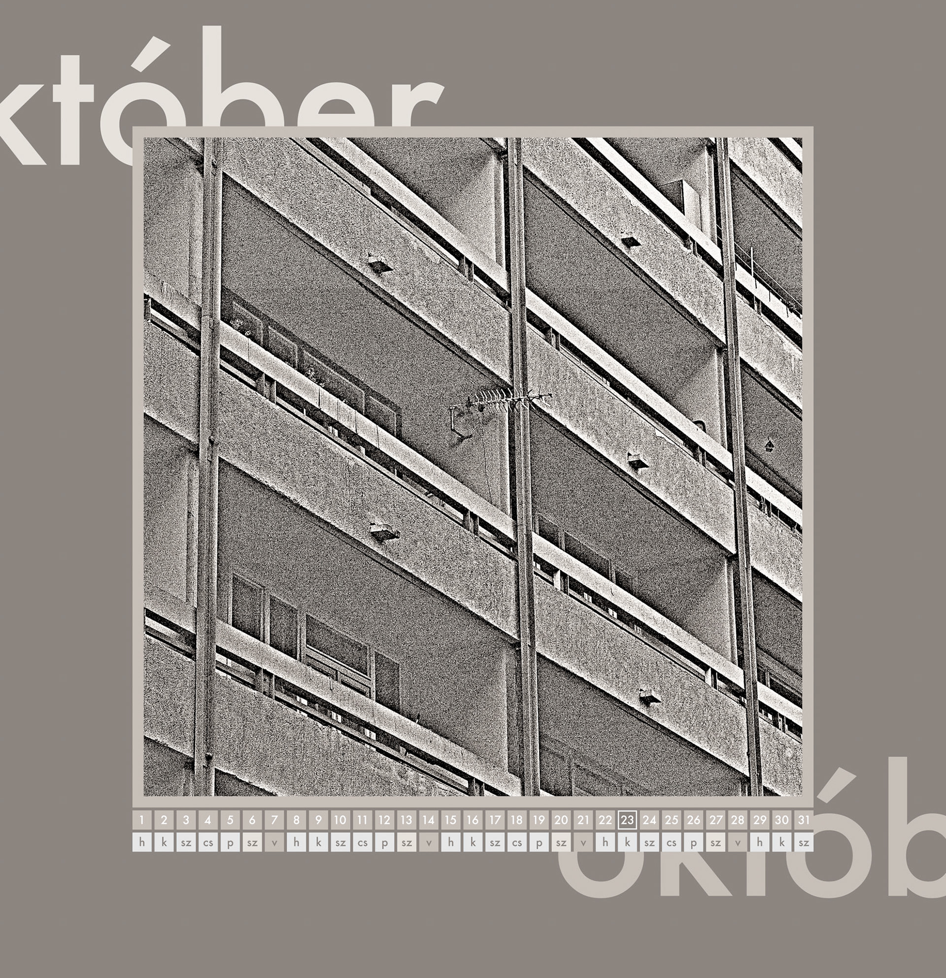 October. Part of project “Architecture ’12” [RJ 0032]: Calendar for the year 2012.