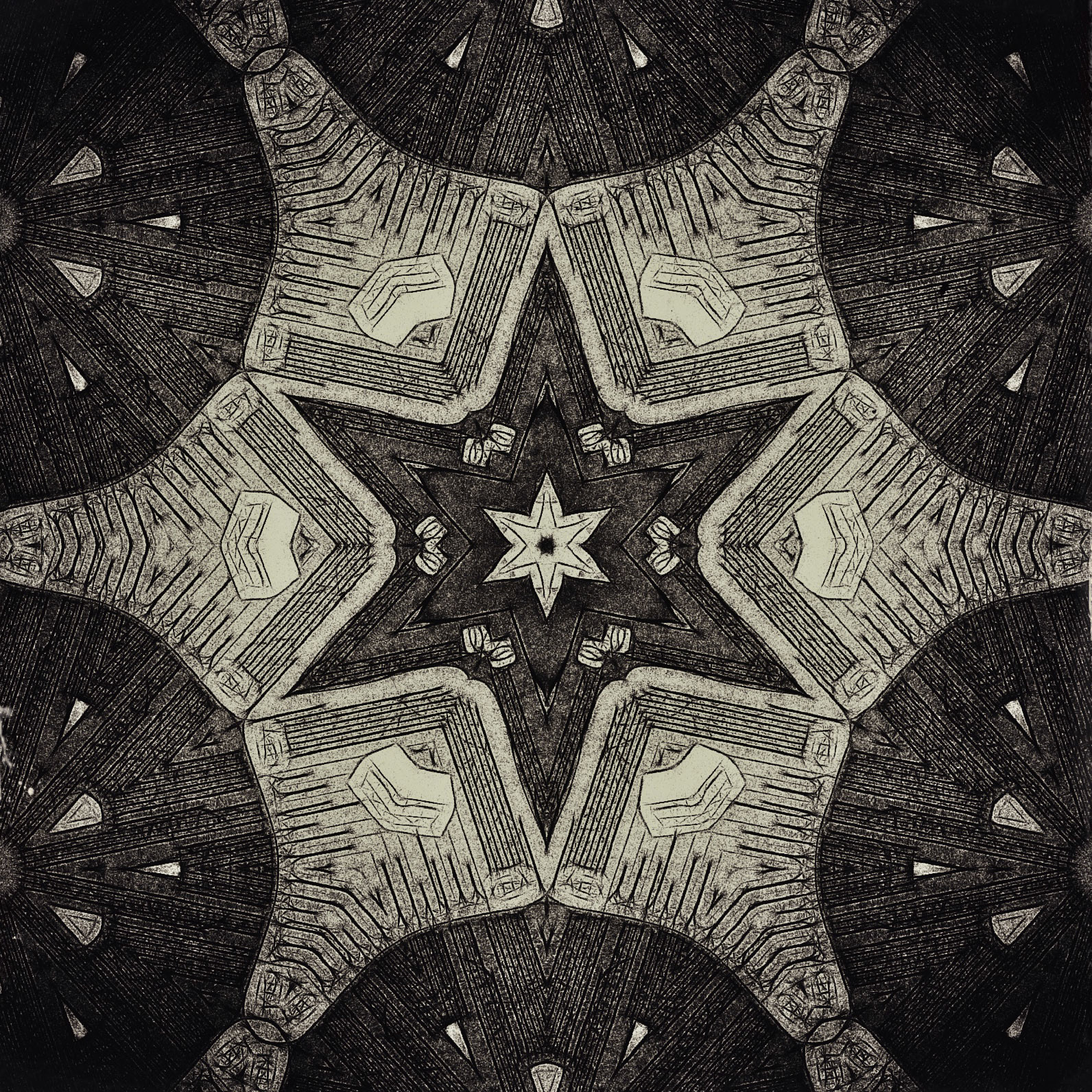 Reminiscence. Part of project “Kaleidoscopic 2” [RJ 0071]: Various graphics featuring kaleidoscope-like symmetries, part 2.