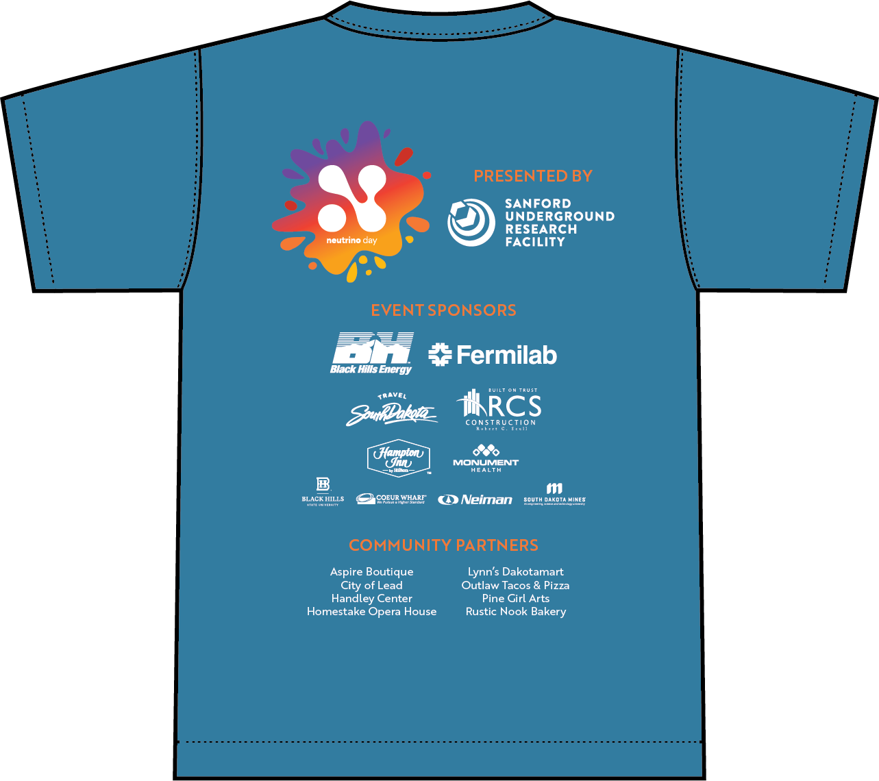 Back with event sponsors and community partners.