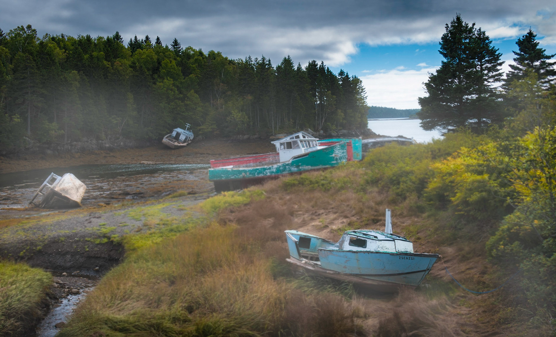 Boat Cemetary on Campobello Island in New Brunswick Canada